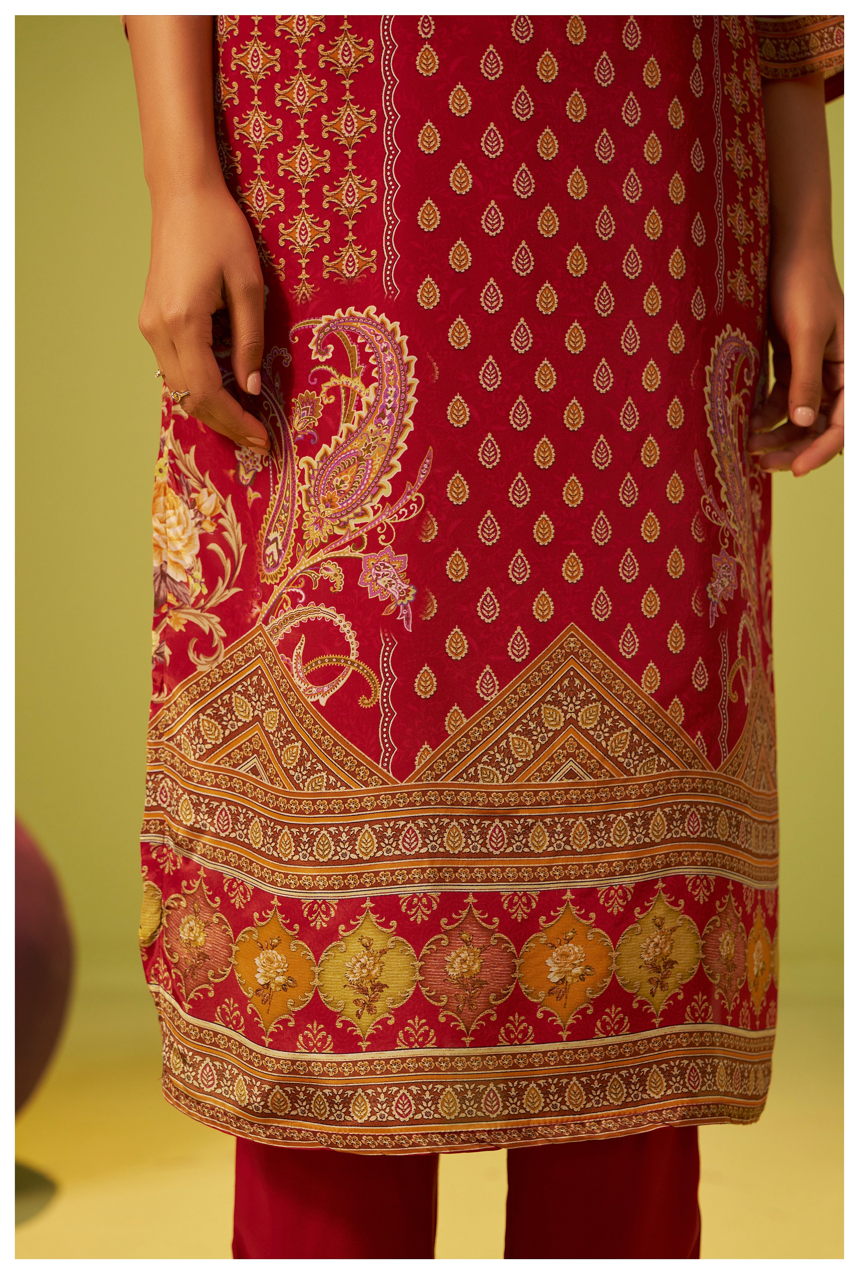 Crepe Silk Kurta Set