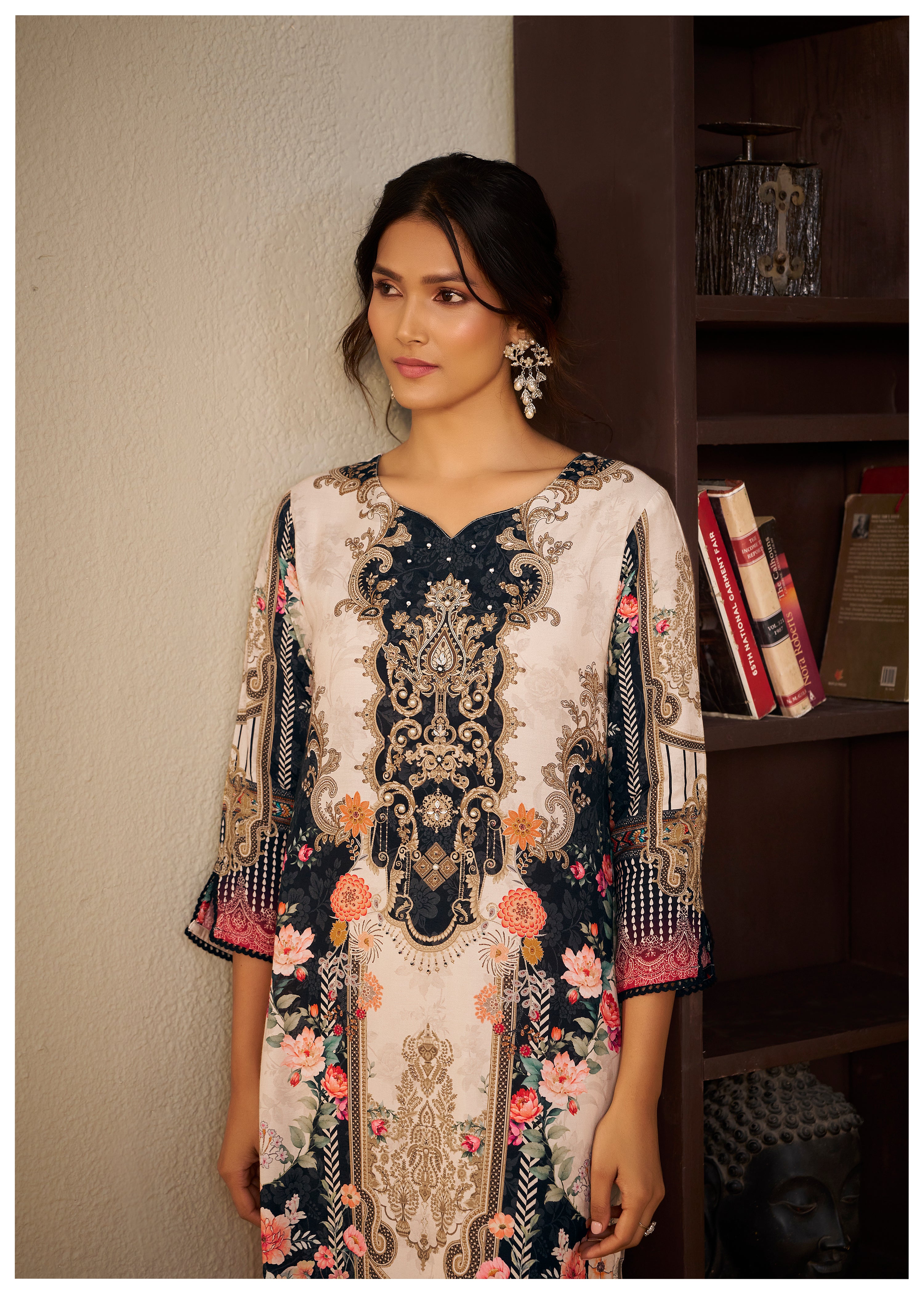 Heavy Muslin Digital Print Kurta Set