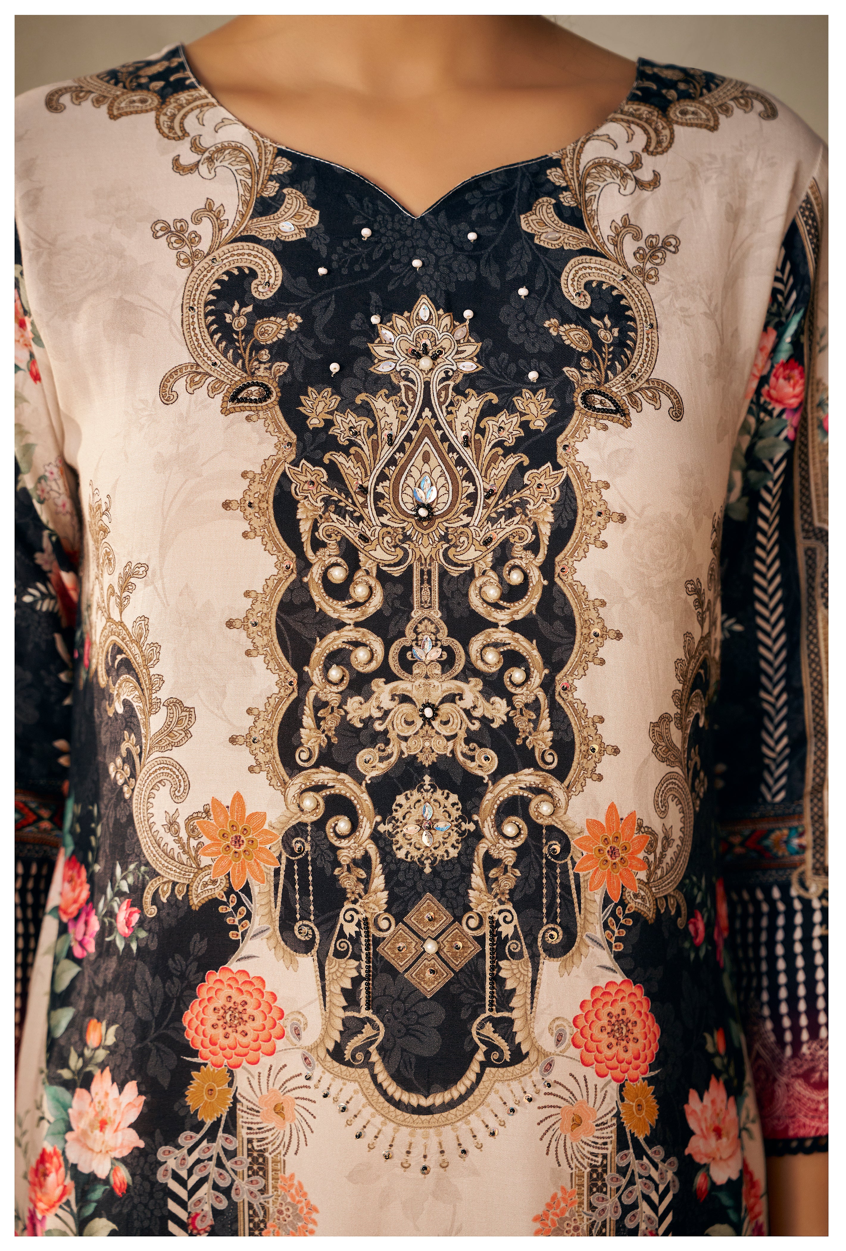 Heavy Muslin Digital Print Kurta Set