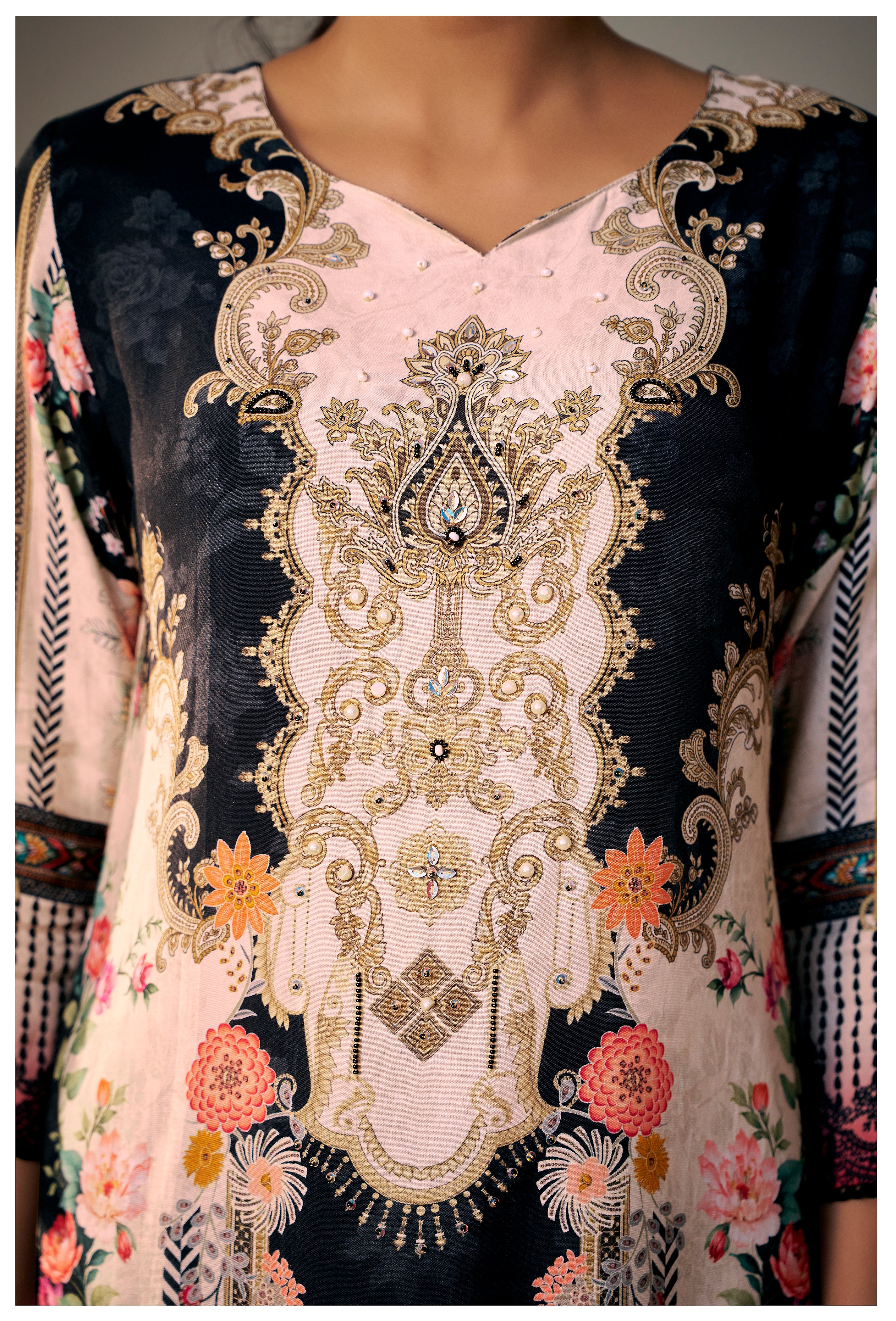 Heavy Muslin Digital Print Kurta Set