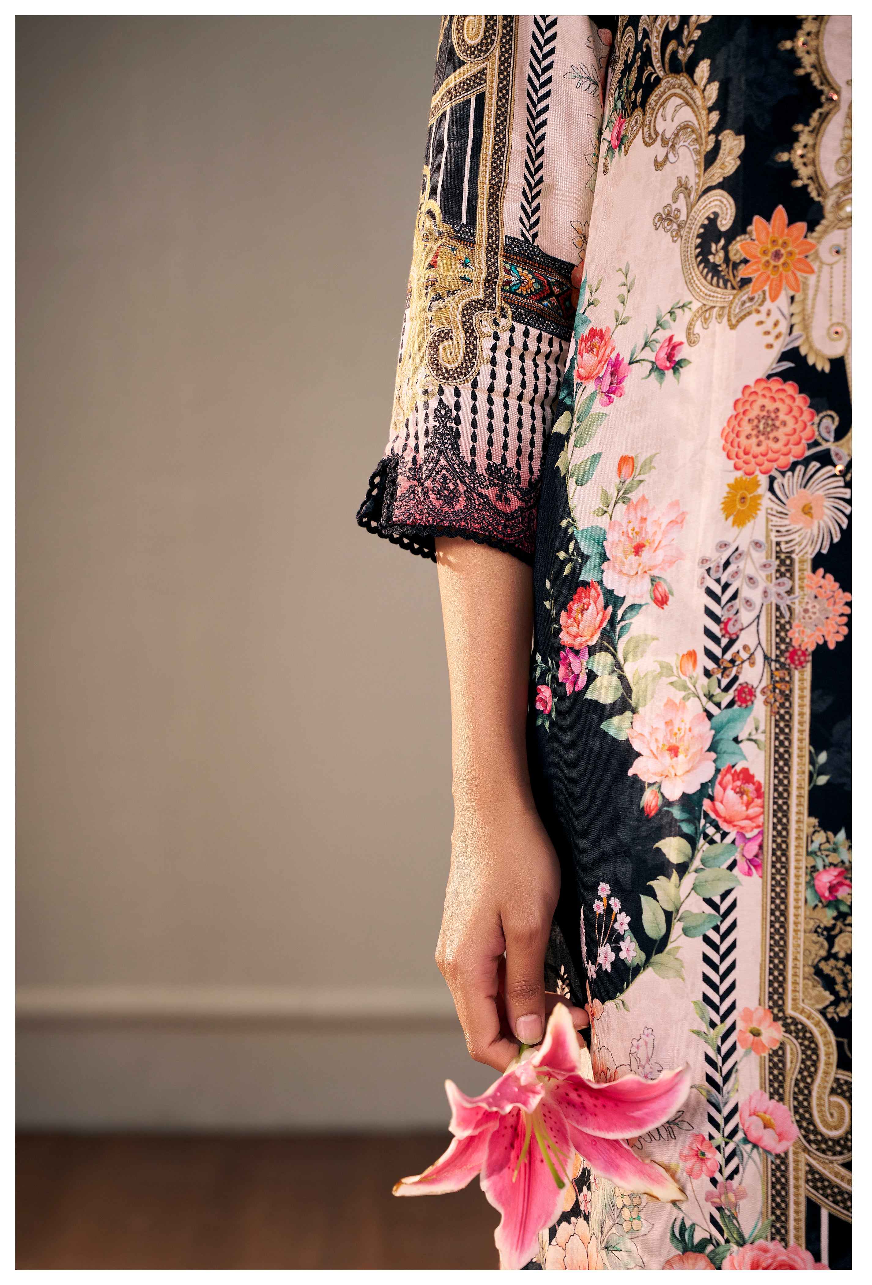 Heavy Muslin Digital Print Kurta Set