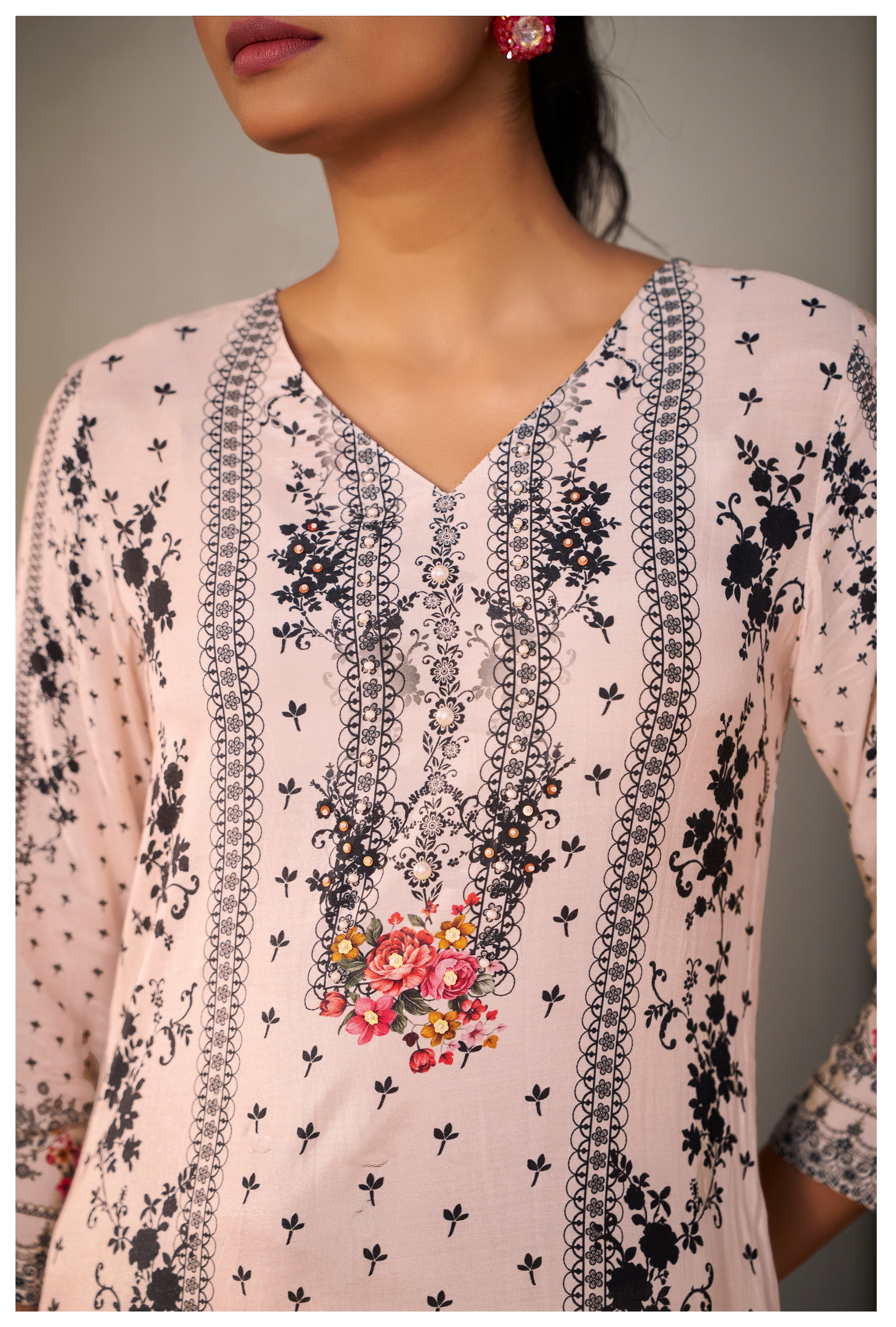 Heavy Muslin Digital Print Kurta Set