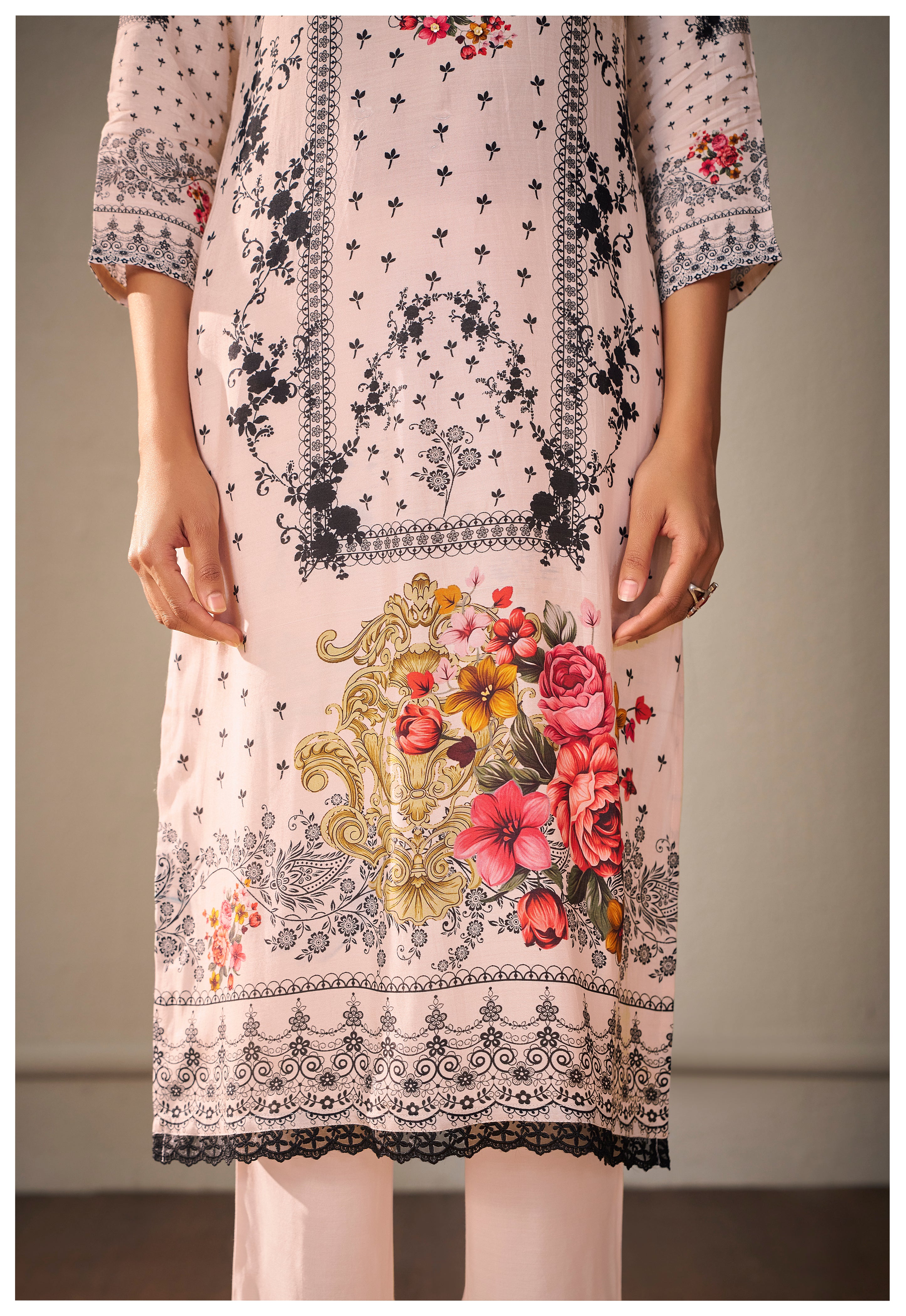 Heavy Muslin Digital Print Kurta Set