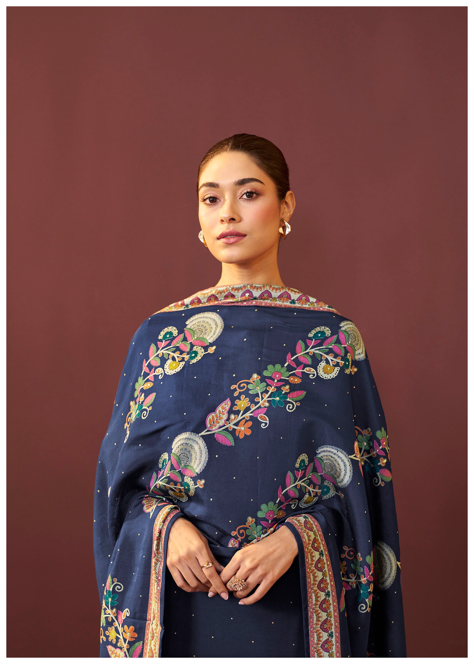 Sapphire Blue Silk Kurta Set