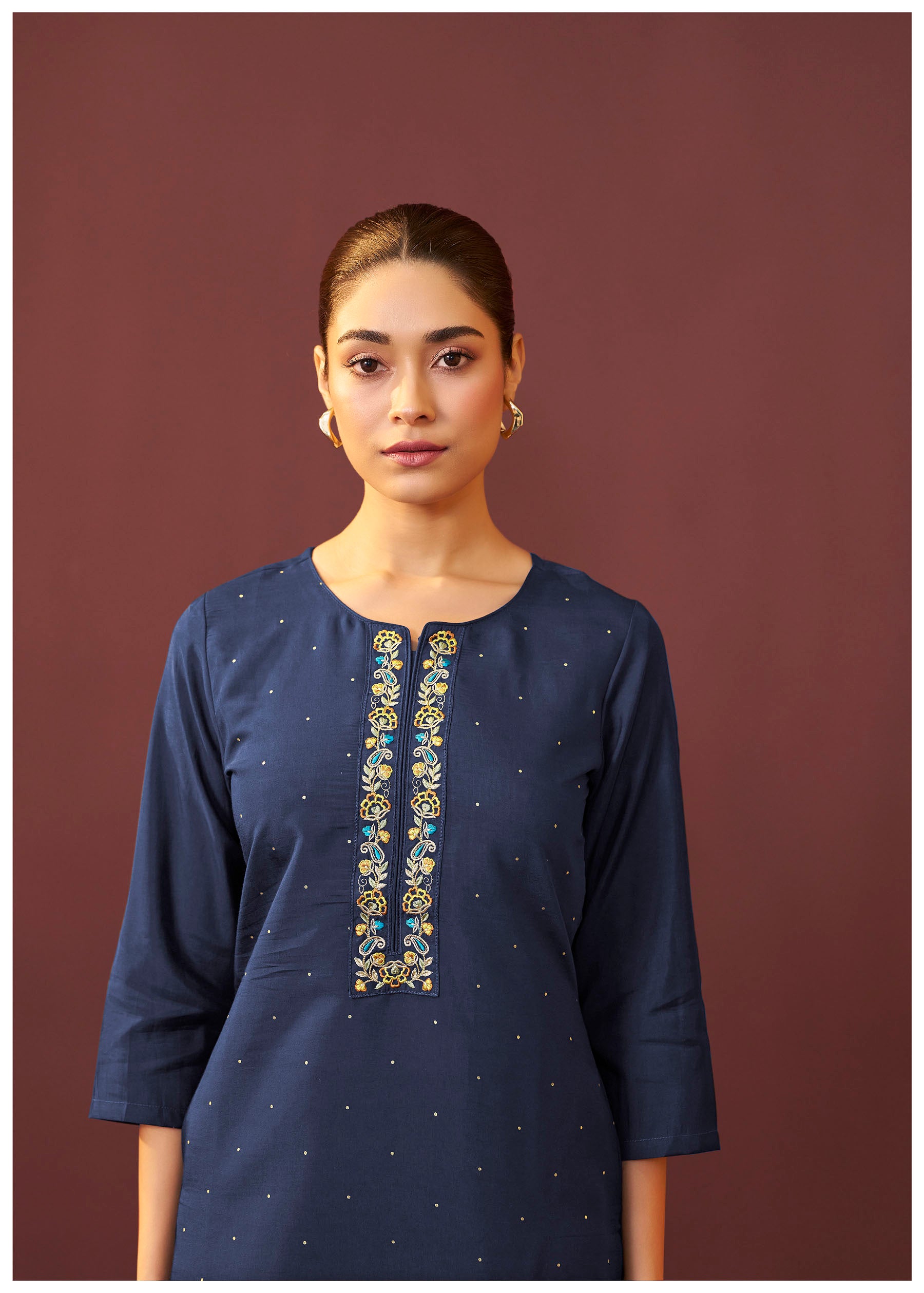 Sapphire Blue Silk Kurta Set