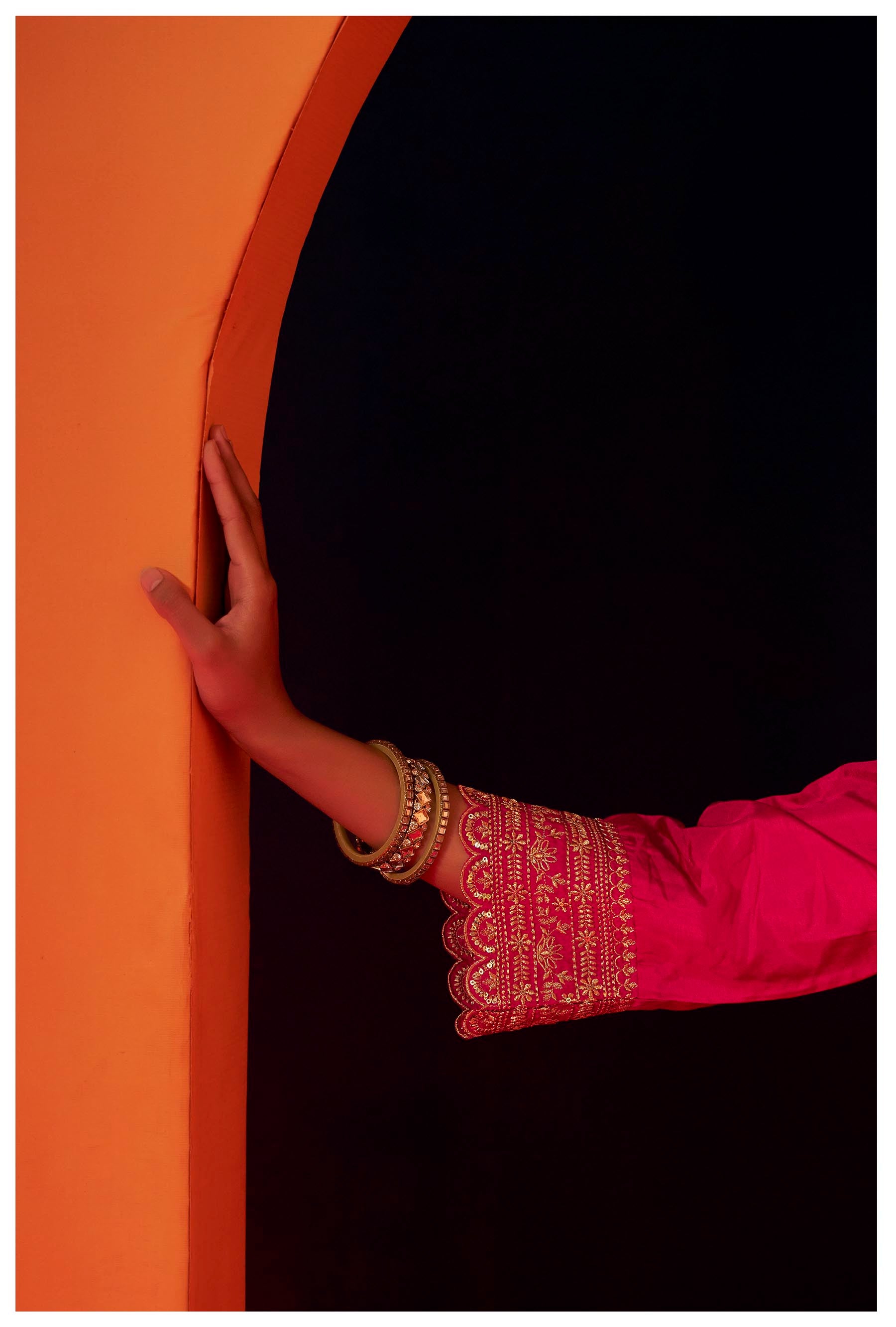 Rangrani Pink Embroidered Kurta Set