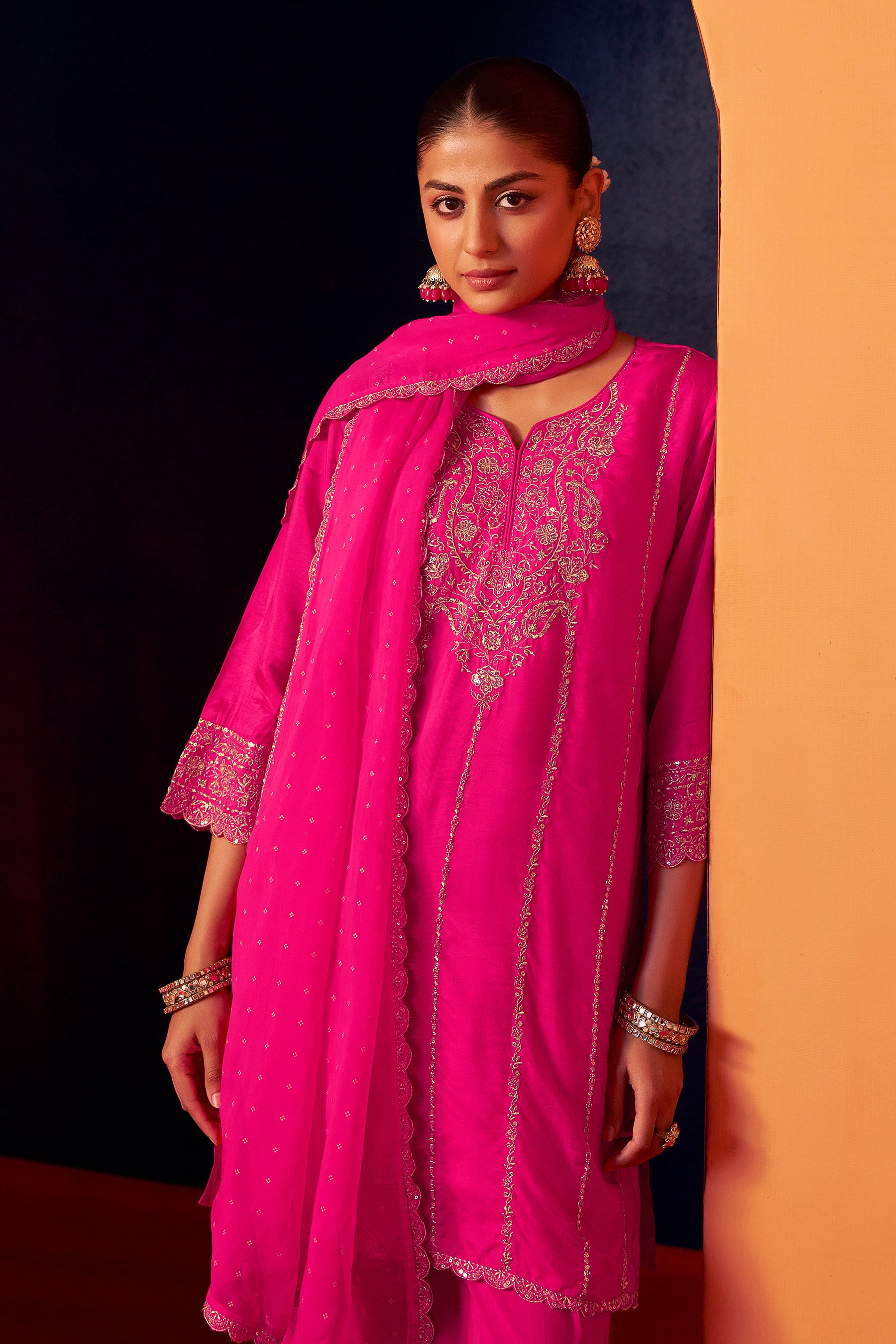 Opulent Rani Embroidered Kurta Set