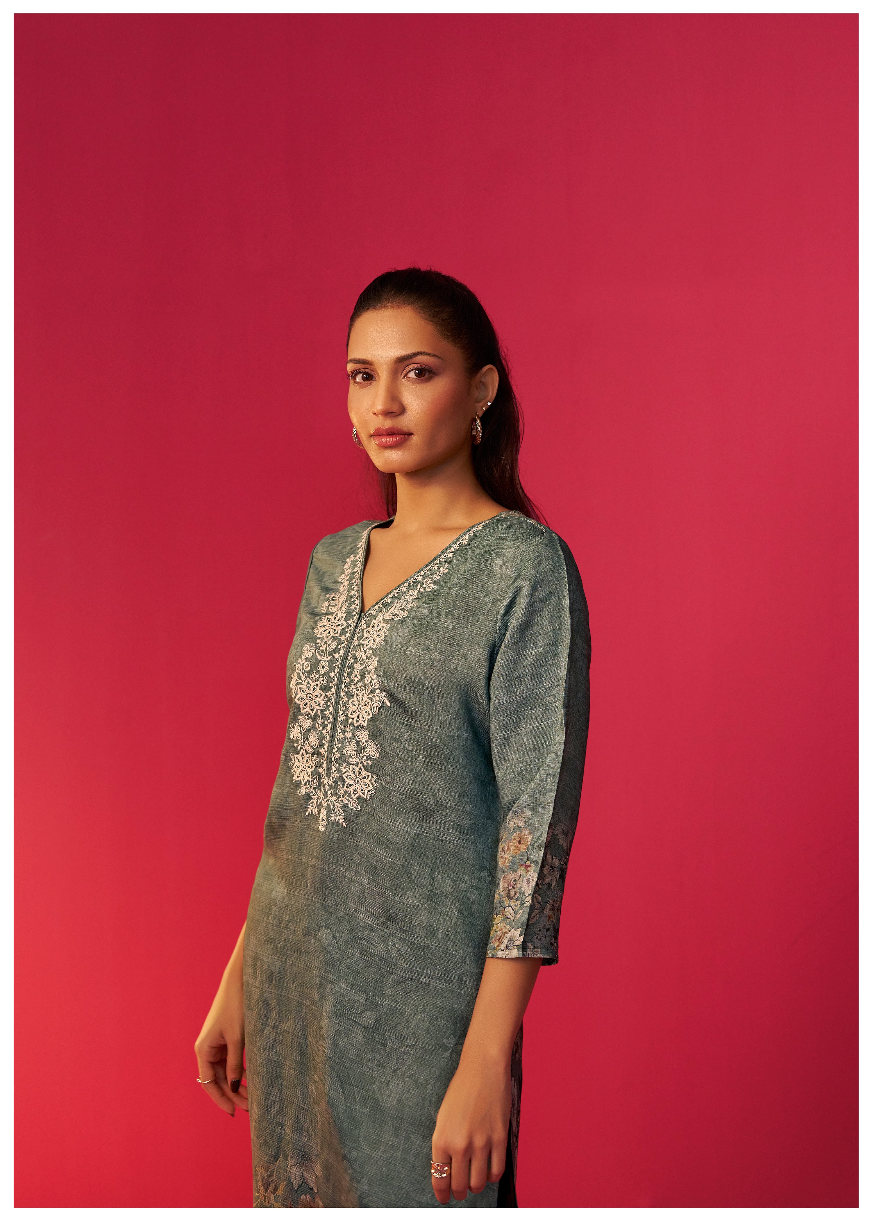 Viscose Digital Print Kurta Set