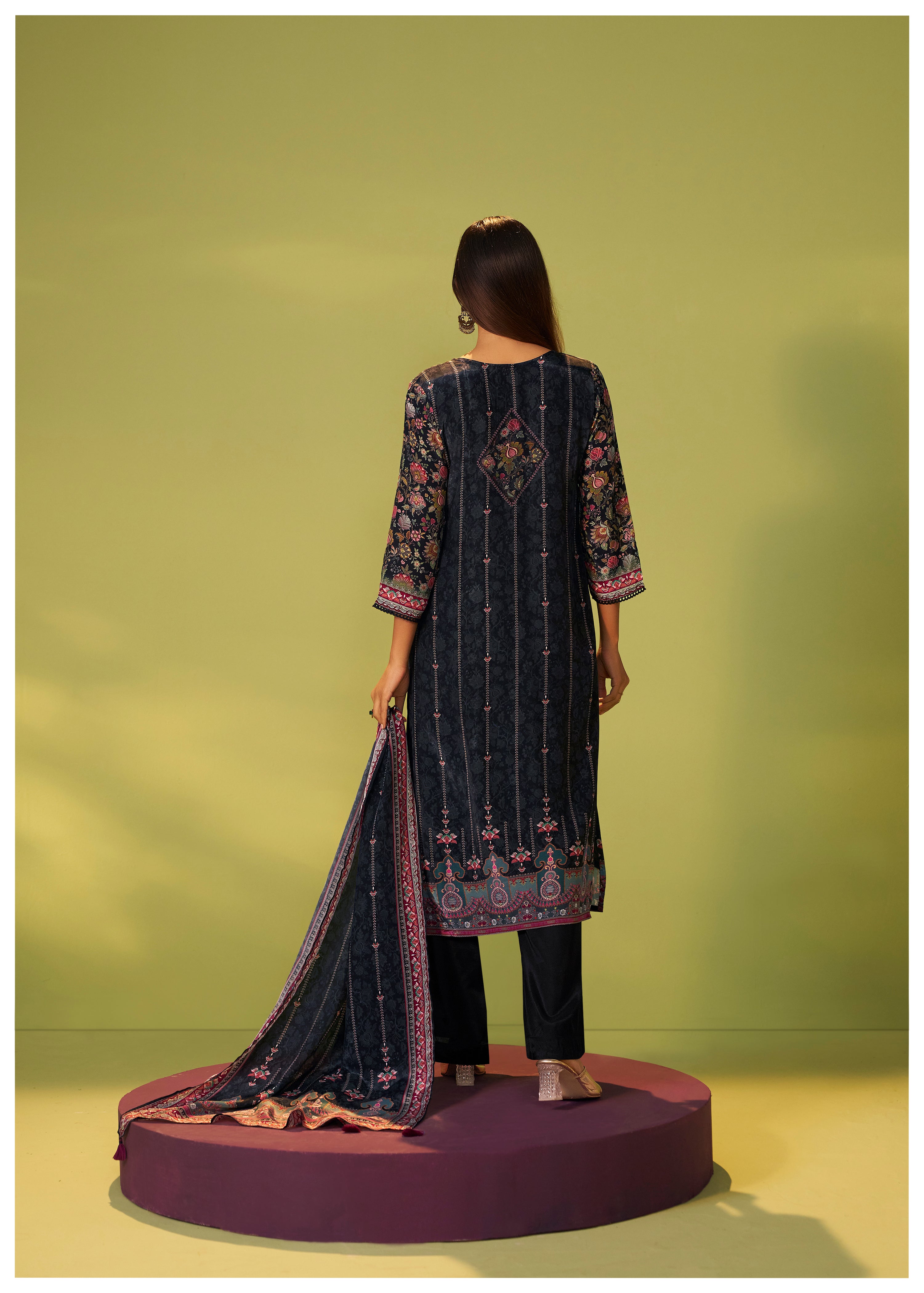 Crepe Silk Kurta Set