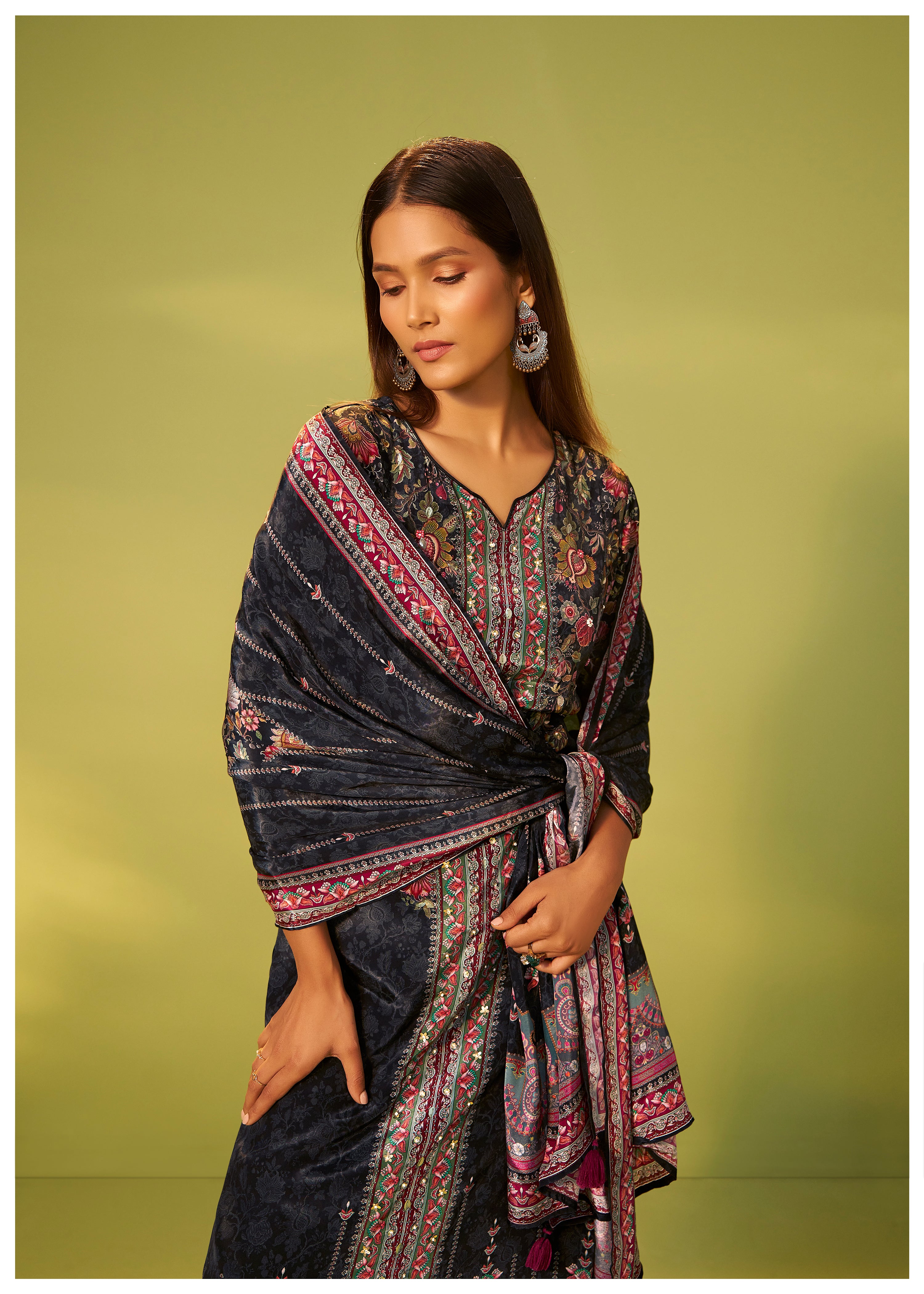 Crepe Silk Kurta Set