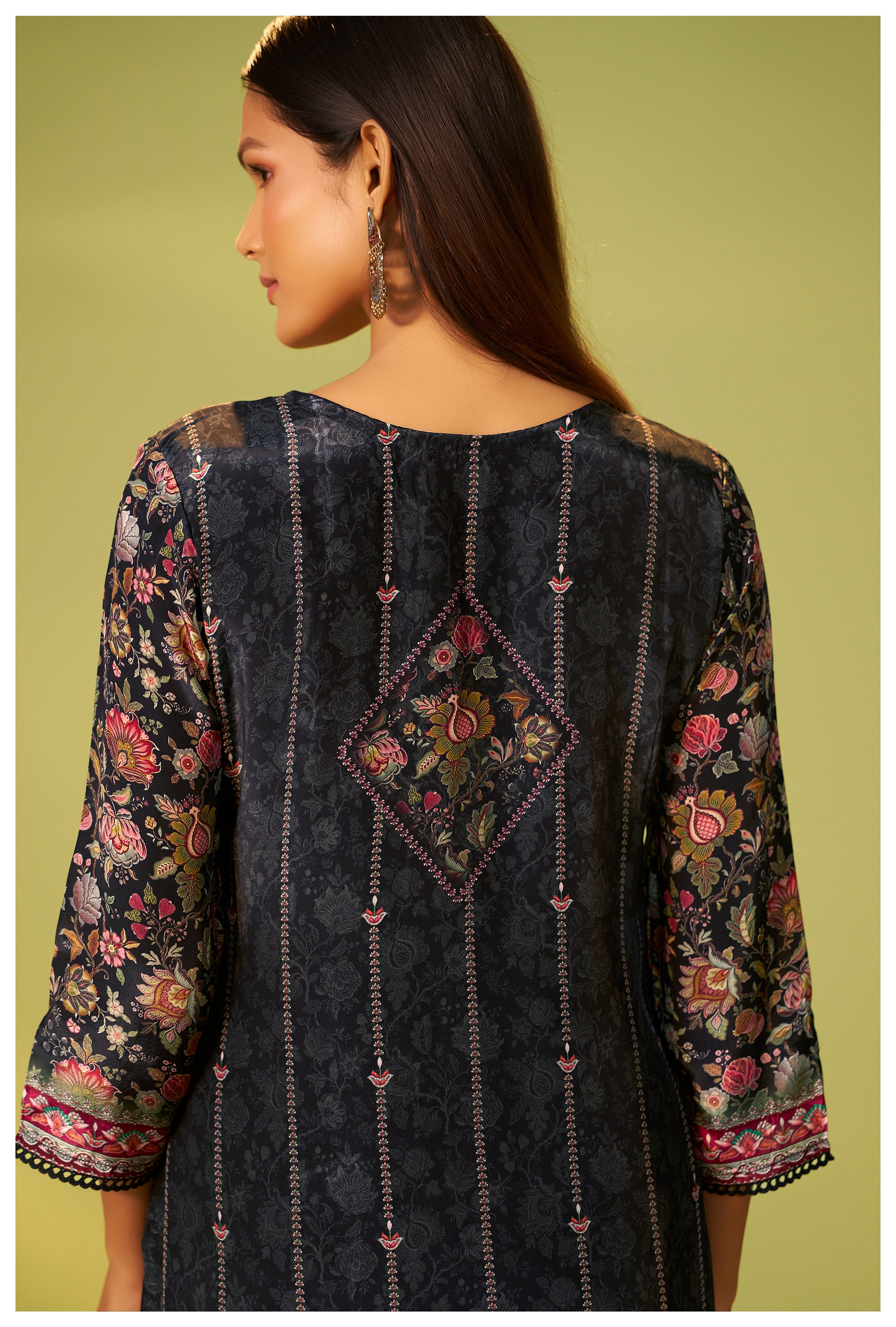 Crepe Silk Kurta Set