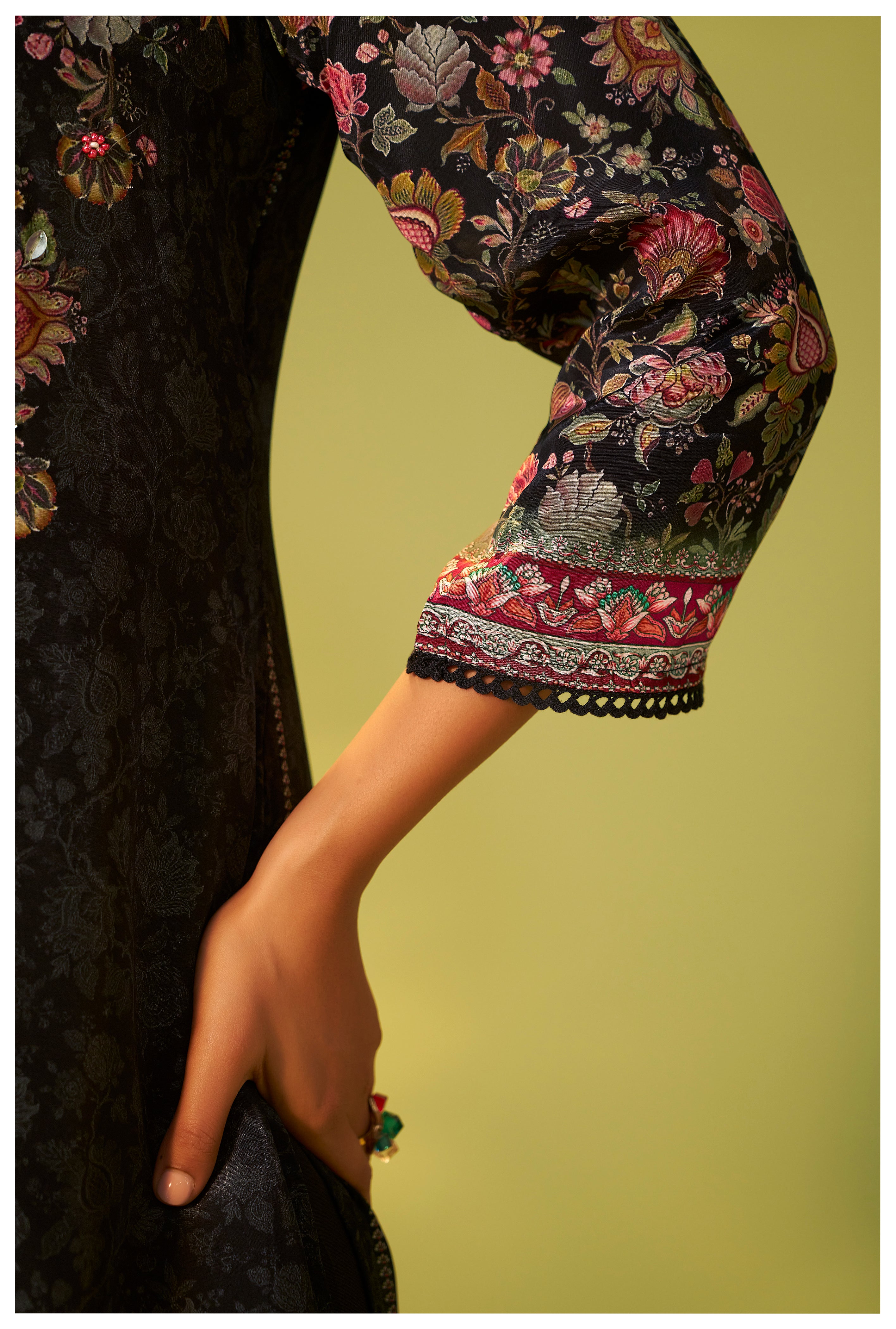 Crepe Silk Kurta Set