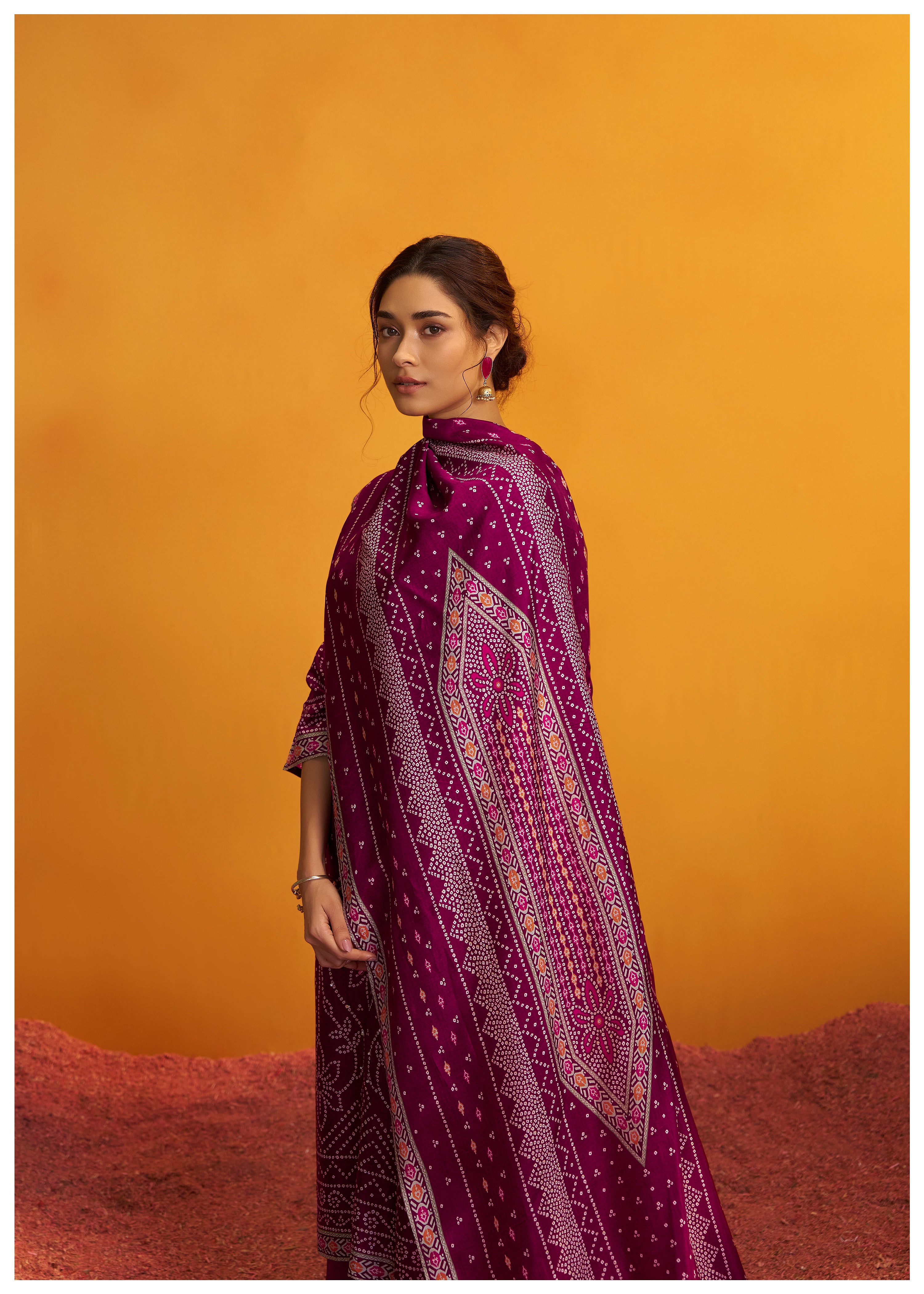 Bandhani Digital Print Kurta Set