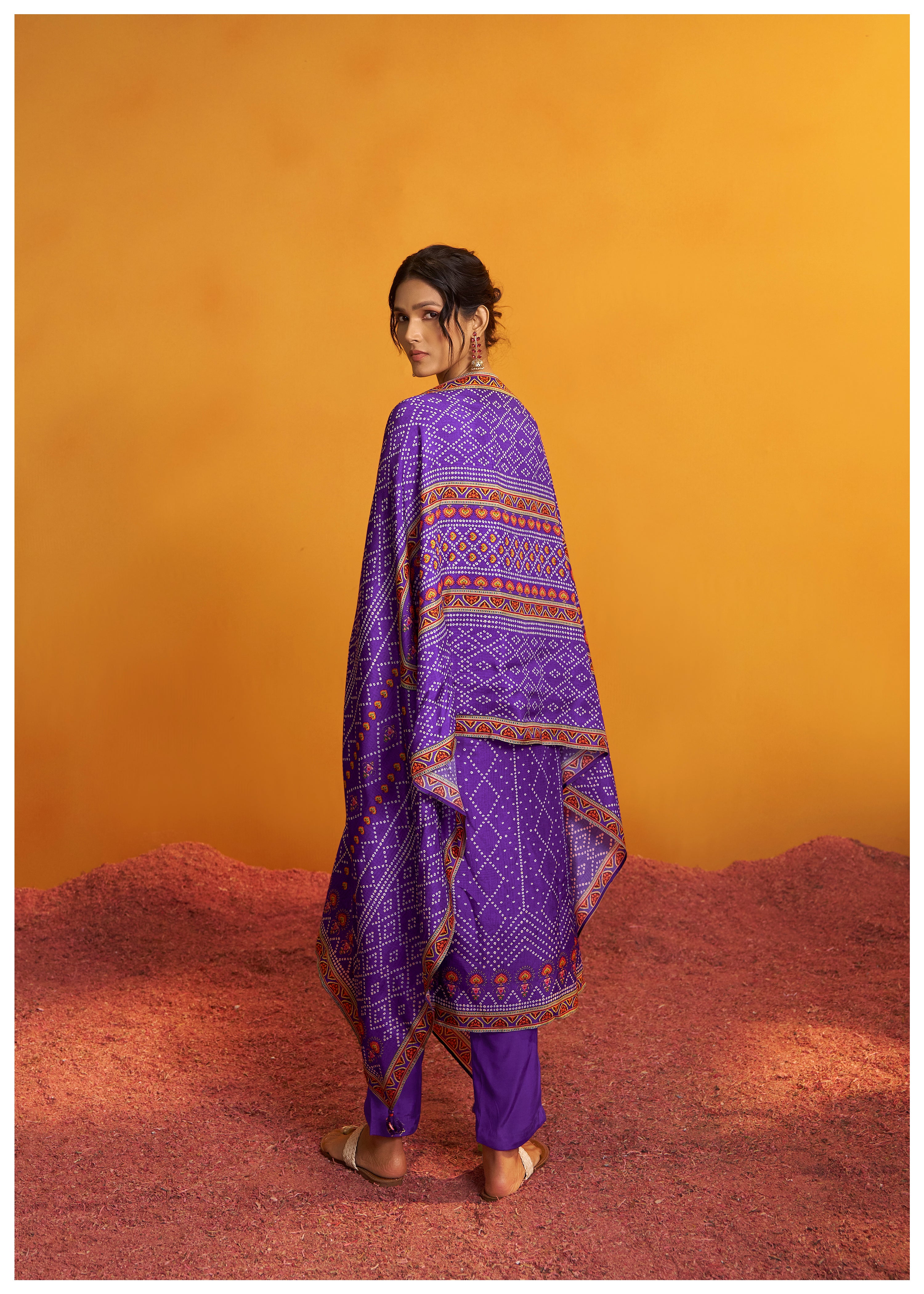 Bandhani Digital Print Kurta Set