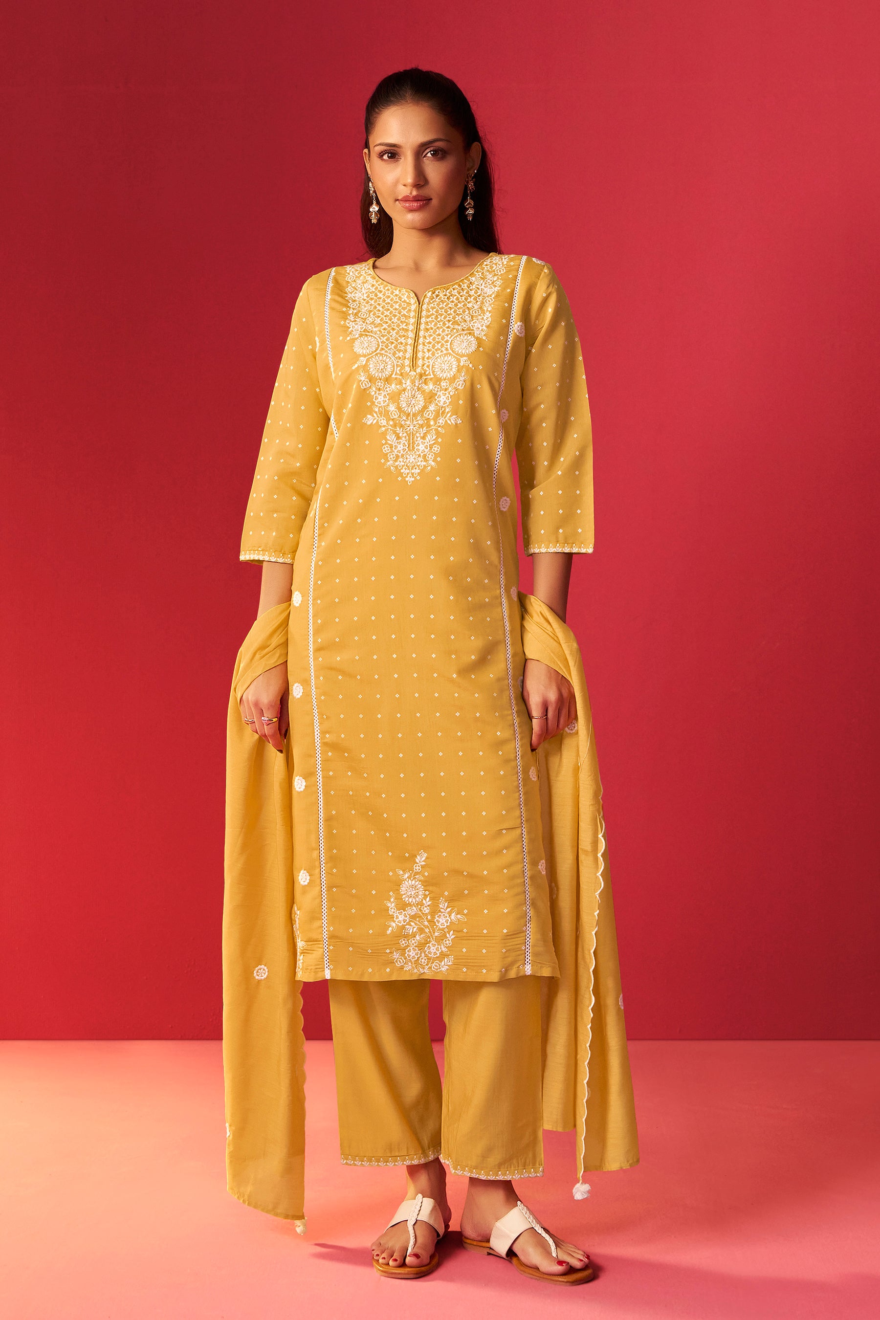 Heavy Chikankari Embroidery Kurta Set