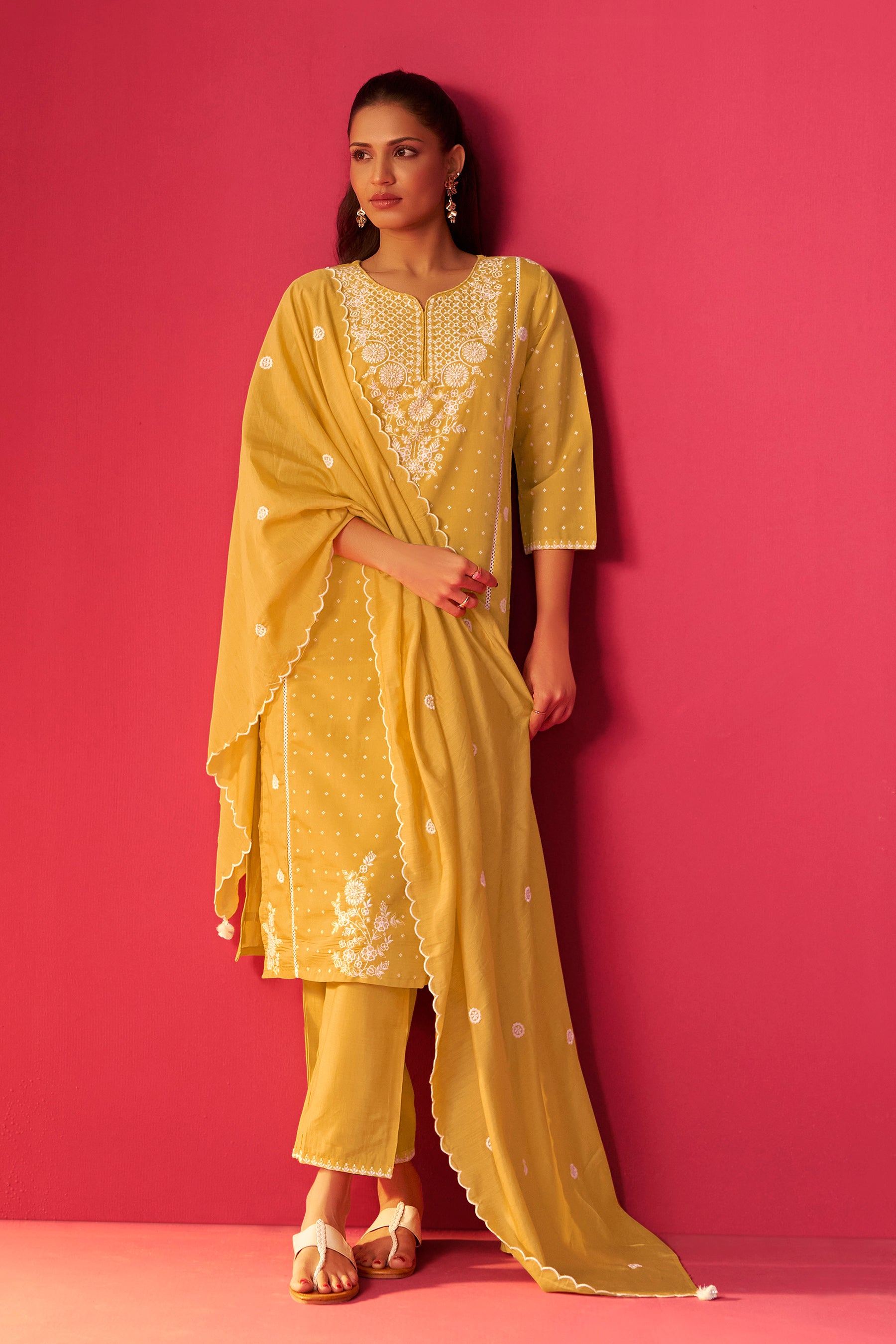 Heavy Chikankari Embroidery Kurta Set