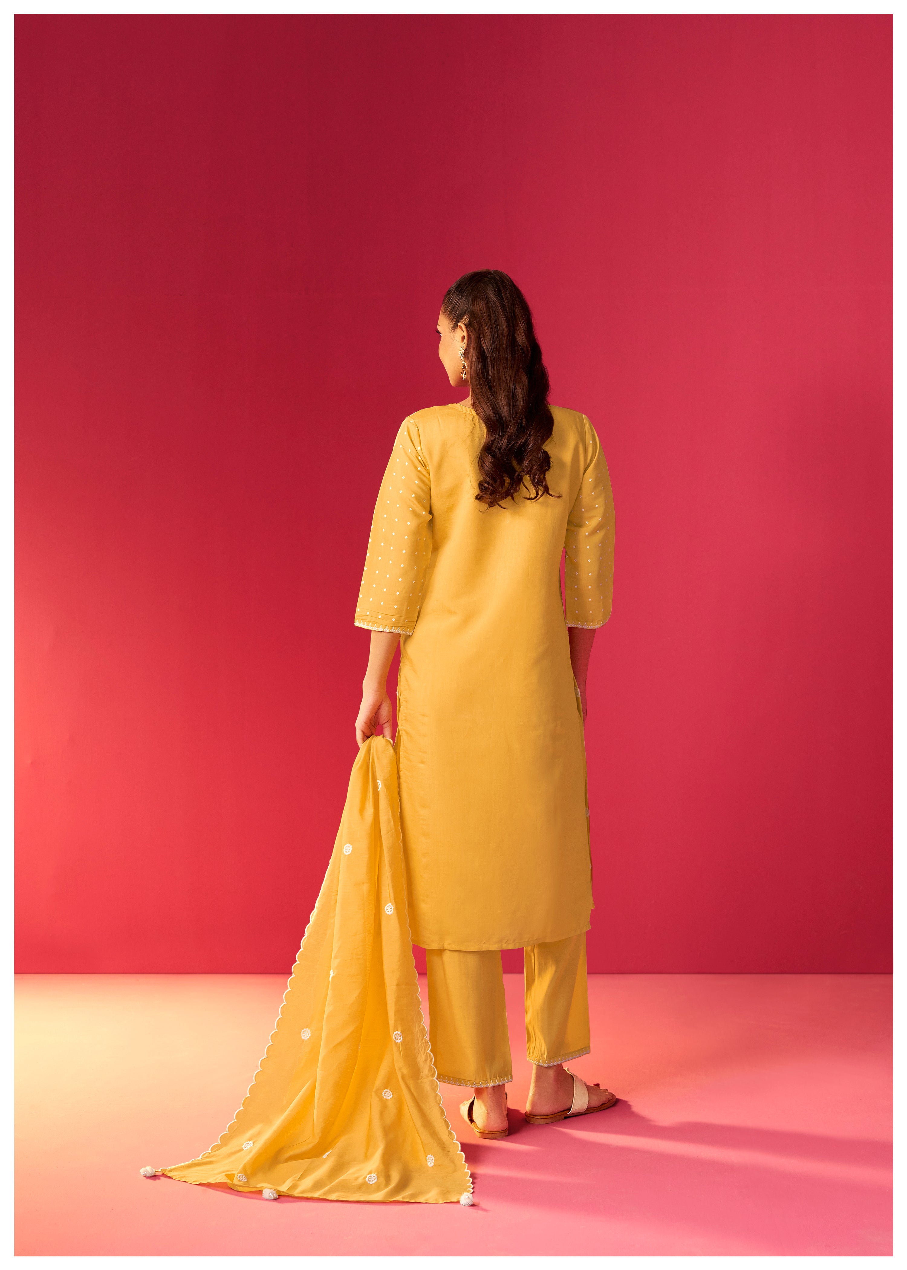 Heavy Chikankari Embroidery Kurta Set