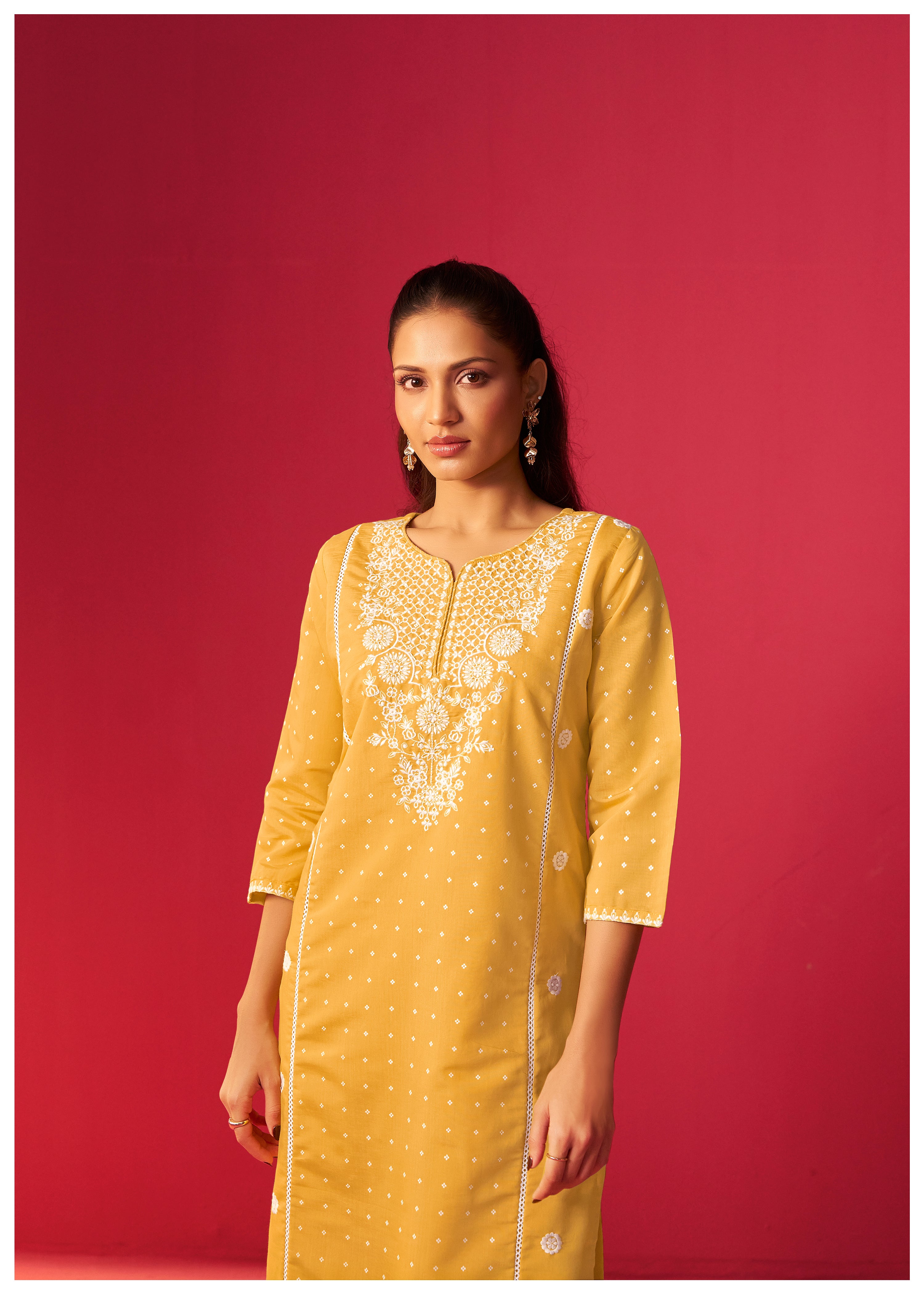 Heavy Chikankari Embroidery Kurta Set