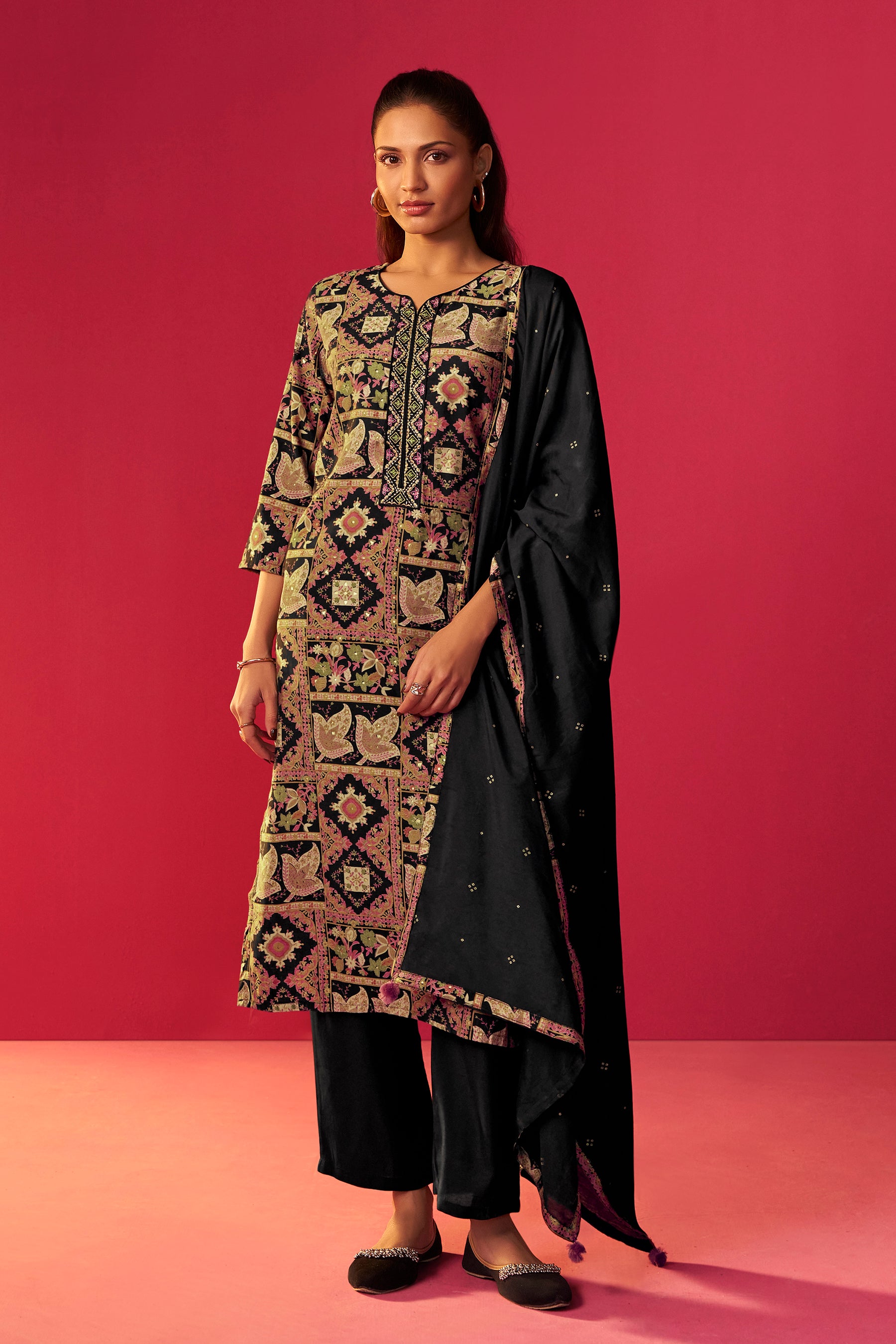 Viscose Digital Print Kurta Set