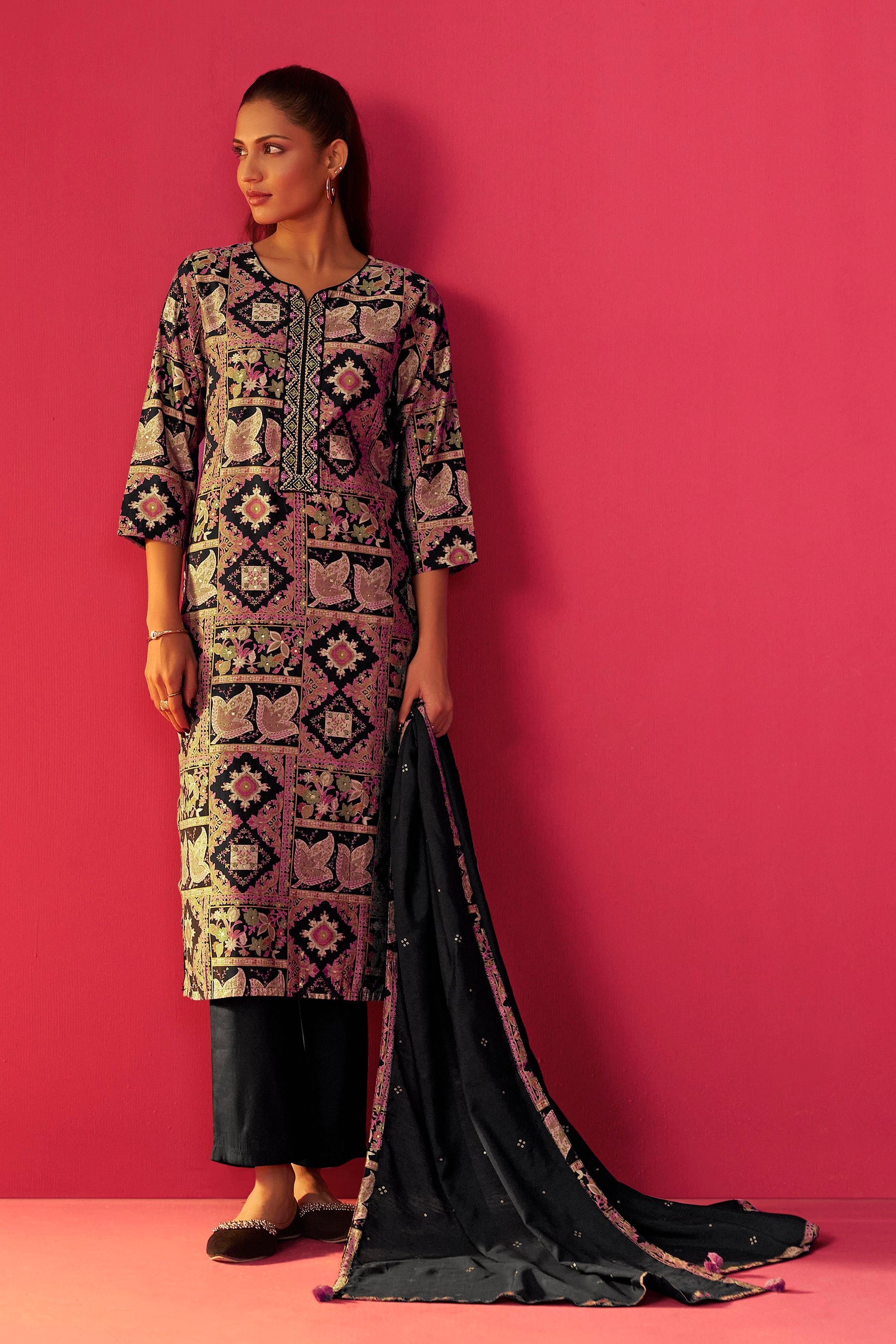 Viscose Digital Print Kurta Set