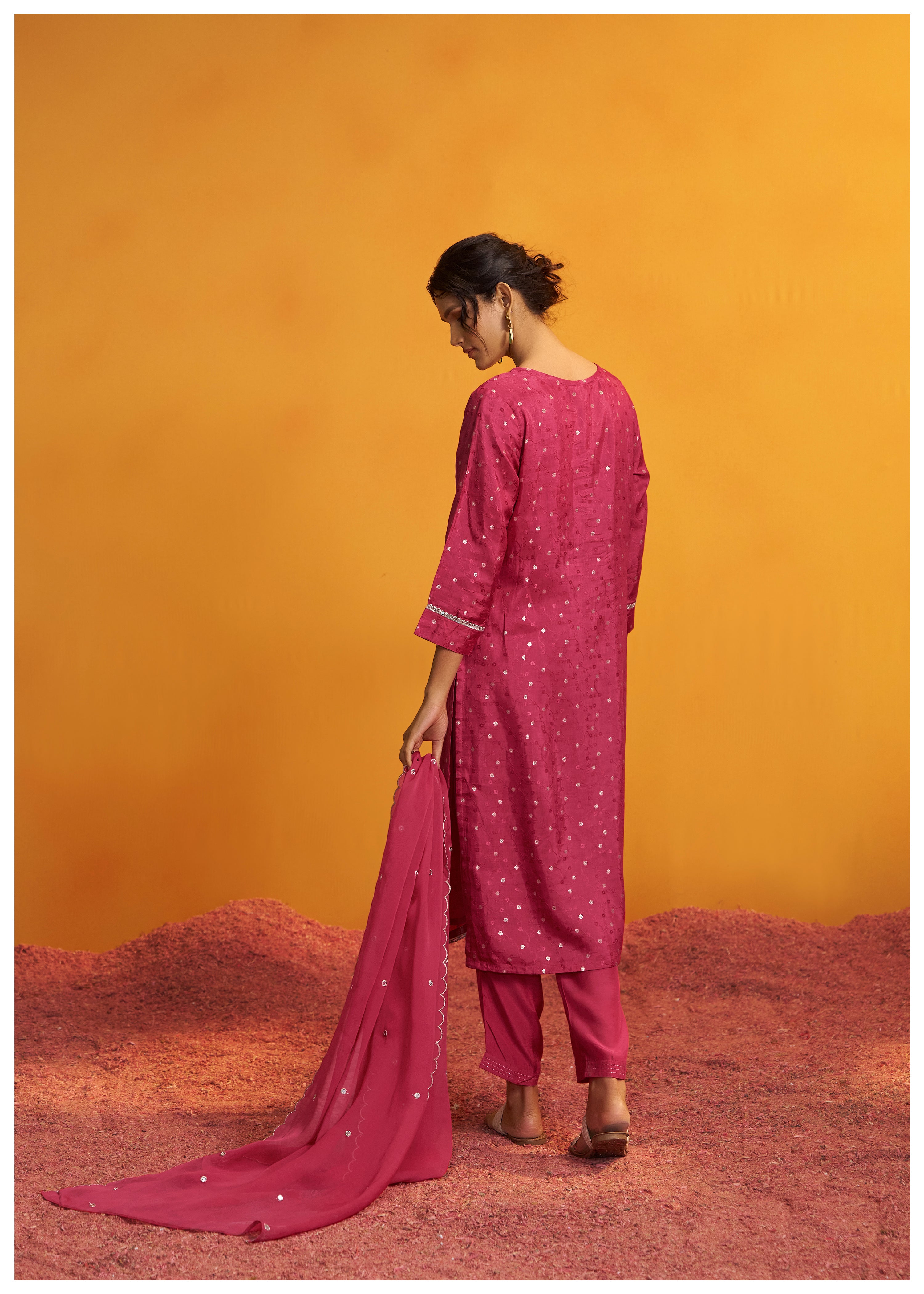 Mirror Embroidery Kurta Set