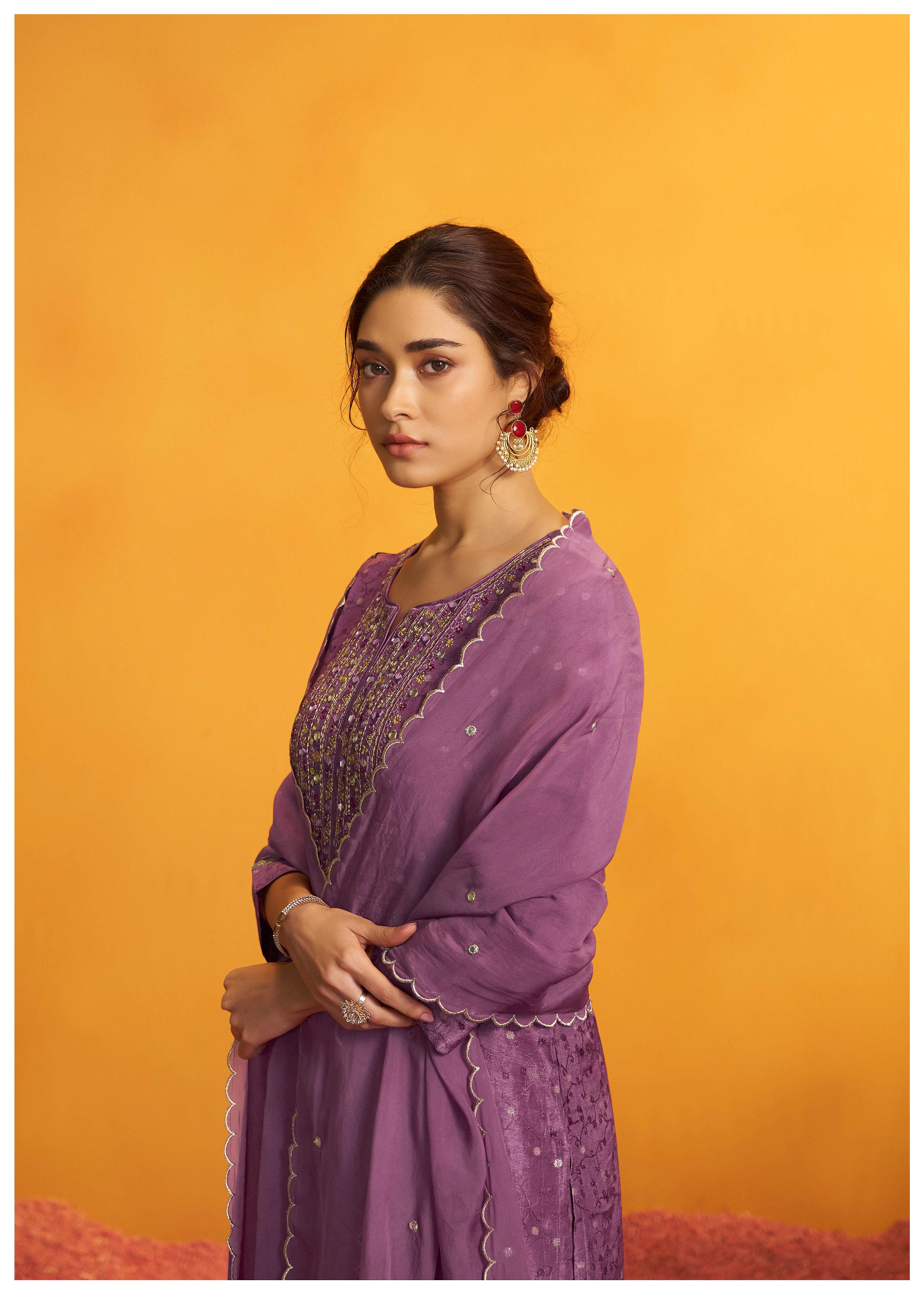 Mirror Embroidery Kurta Set