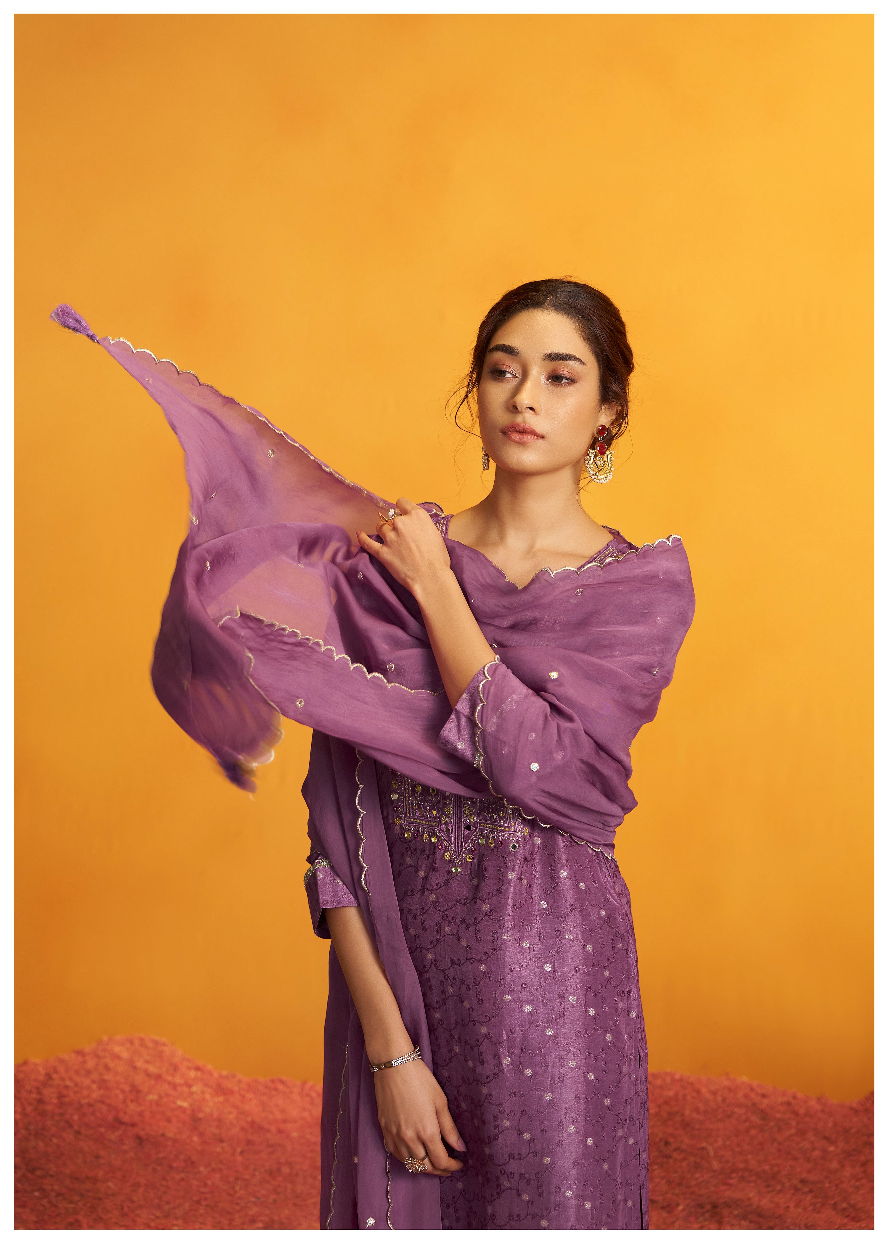 Mirror Embroidery Kurta Set