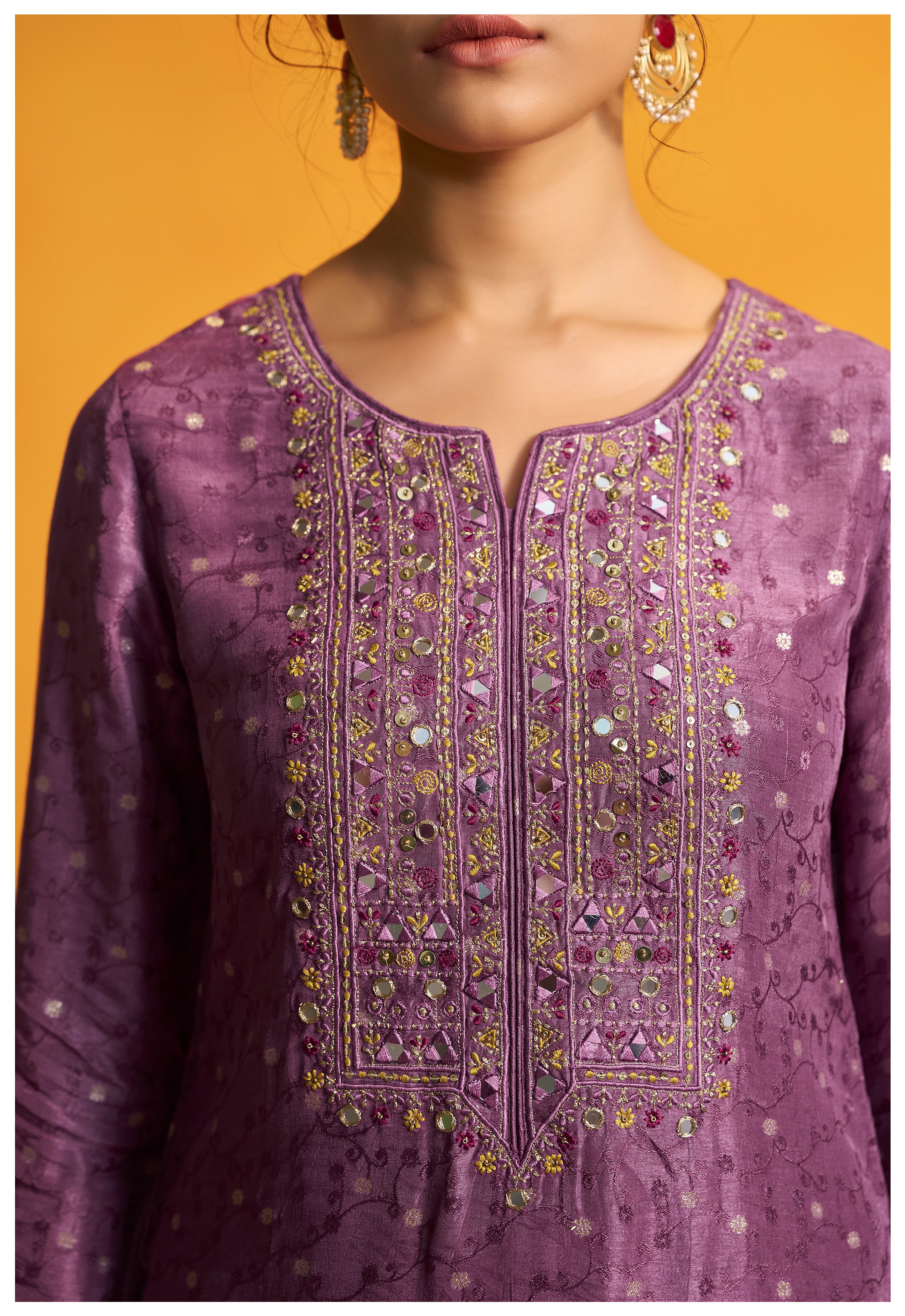 Mirror Embroidery Kurta Set