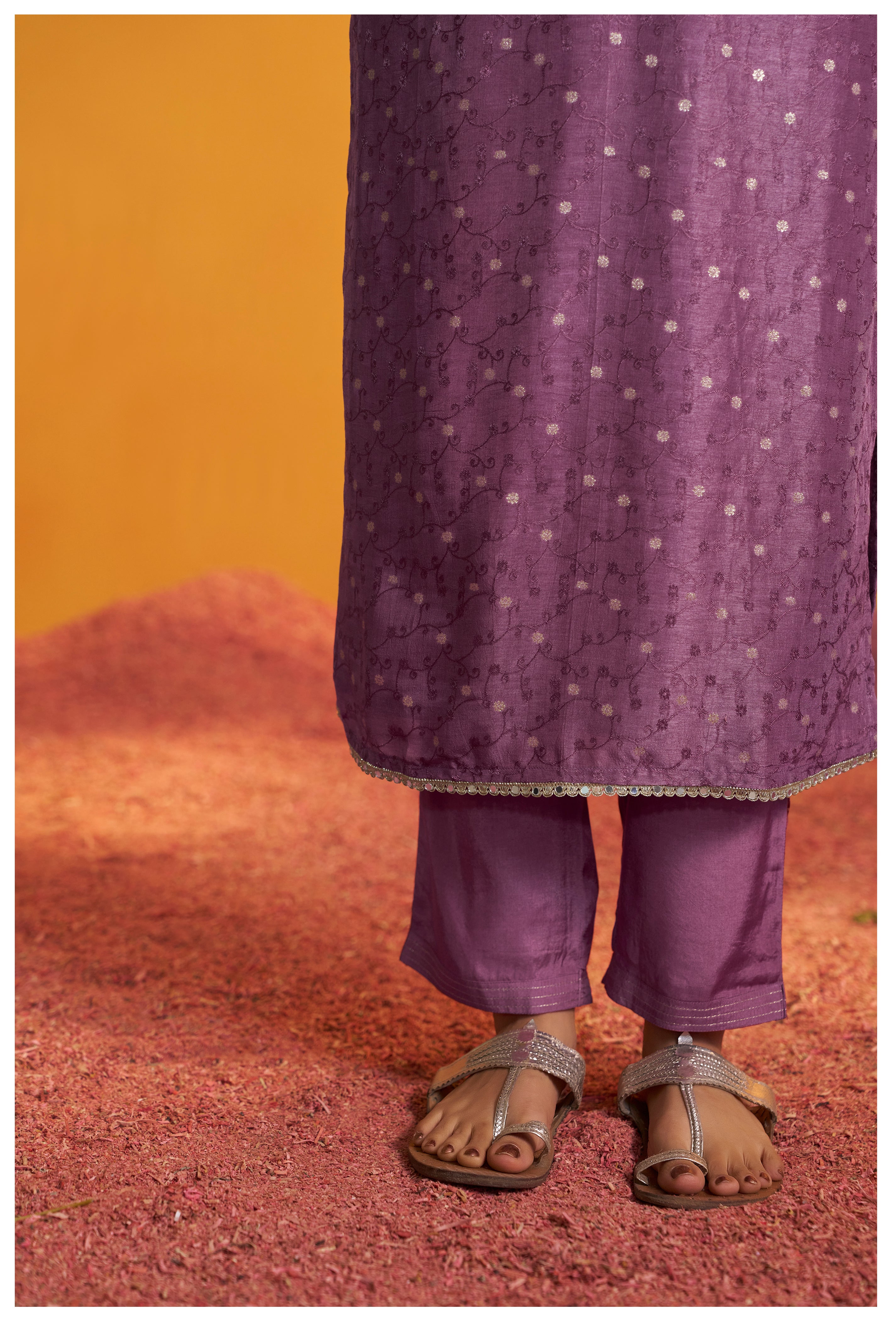 Mirror Embroidery Kurta Set