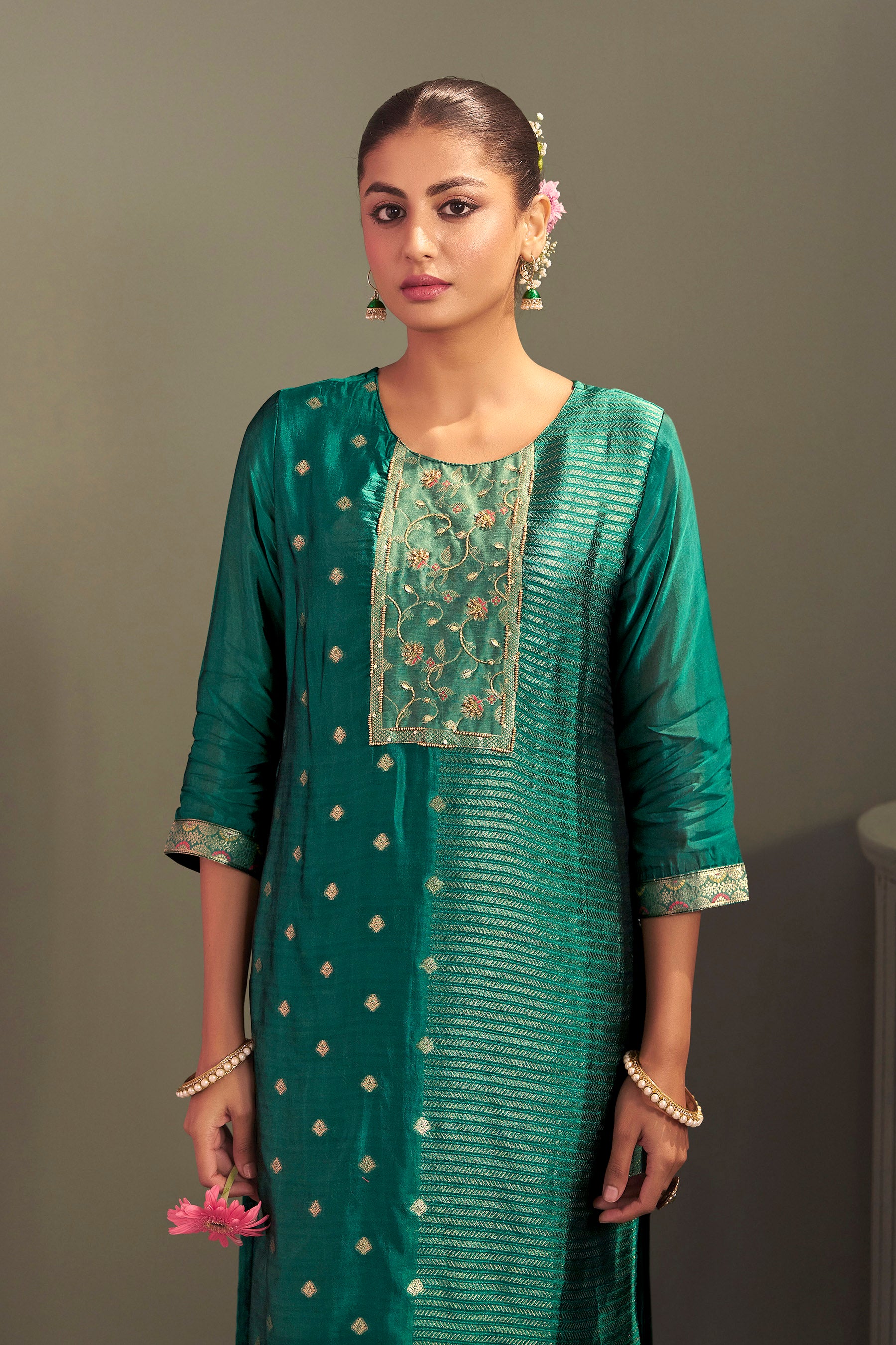 Yarn Dyed Viscose Kurta Set