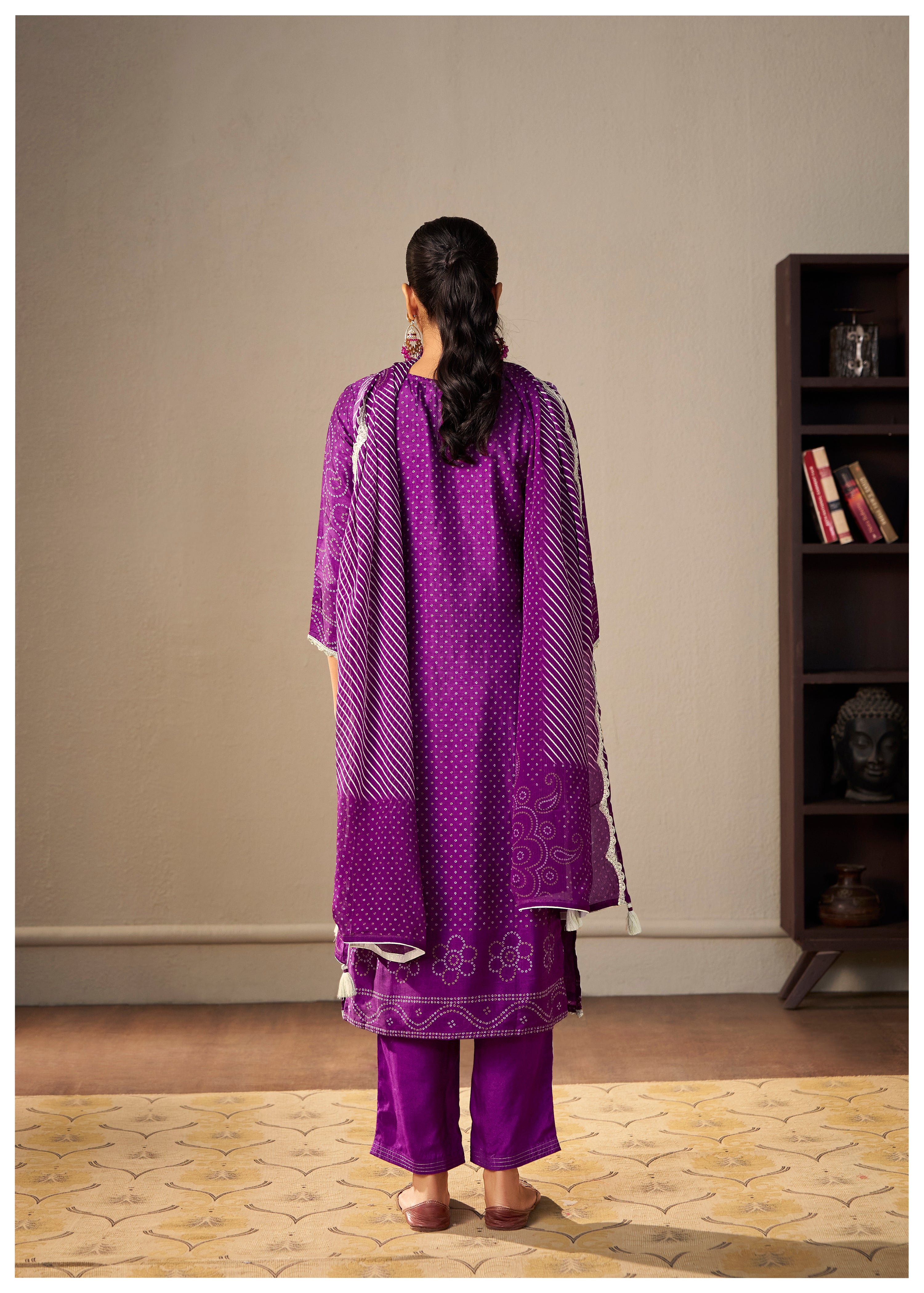 Bandhani Digital Print Kurta Set