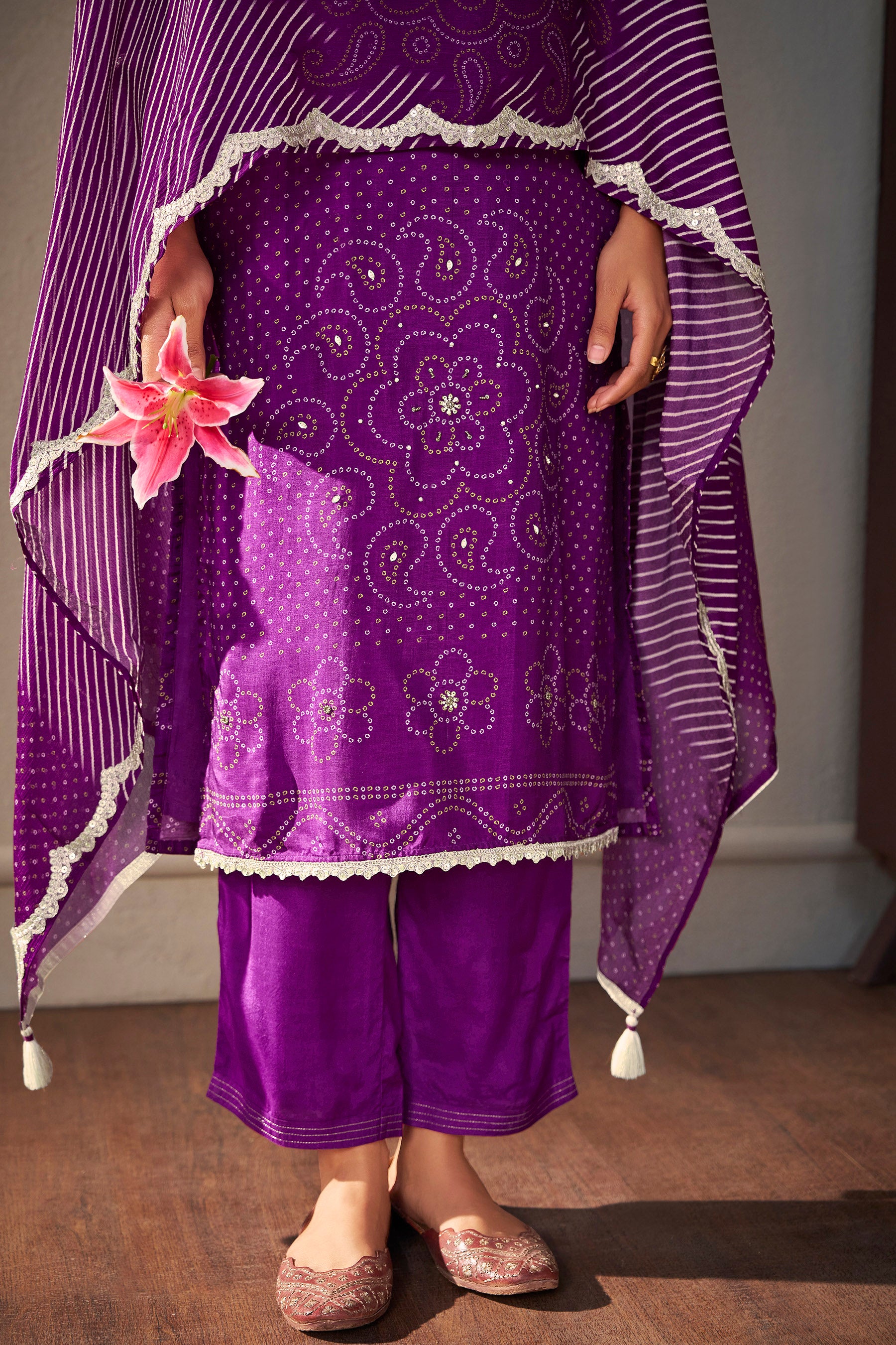 Bandhani Digital Print Kurta Set