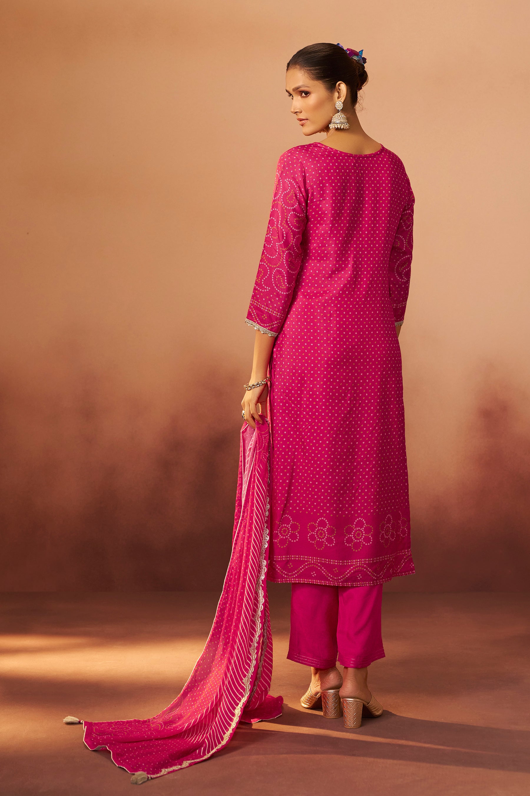 Bandhani Digital Print Kurta Set