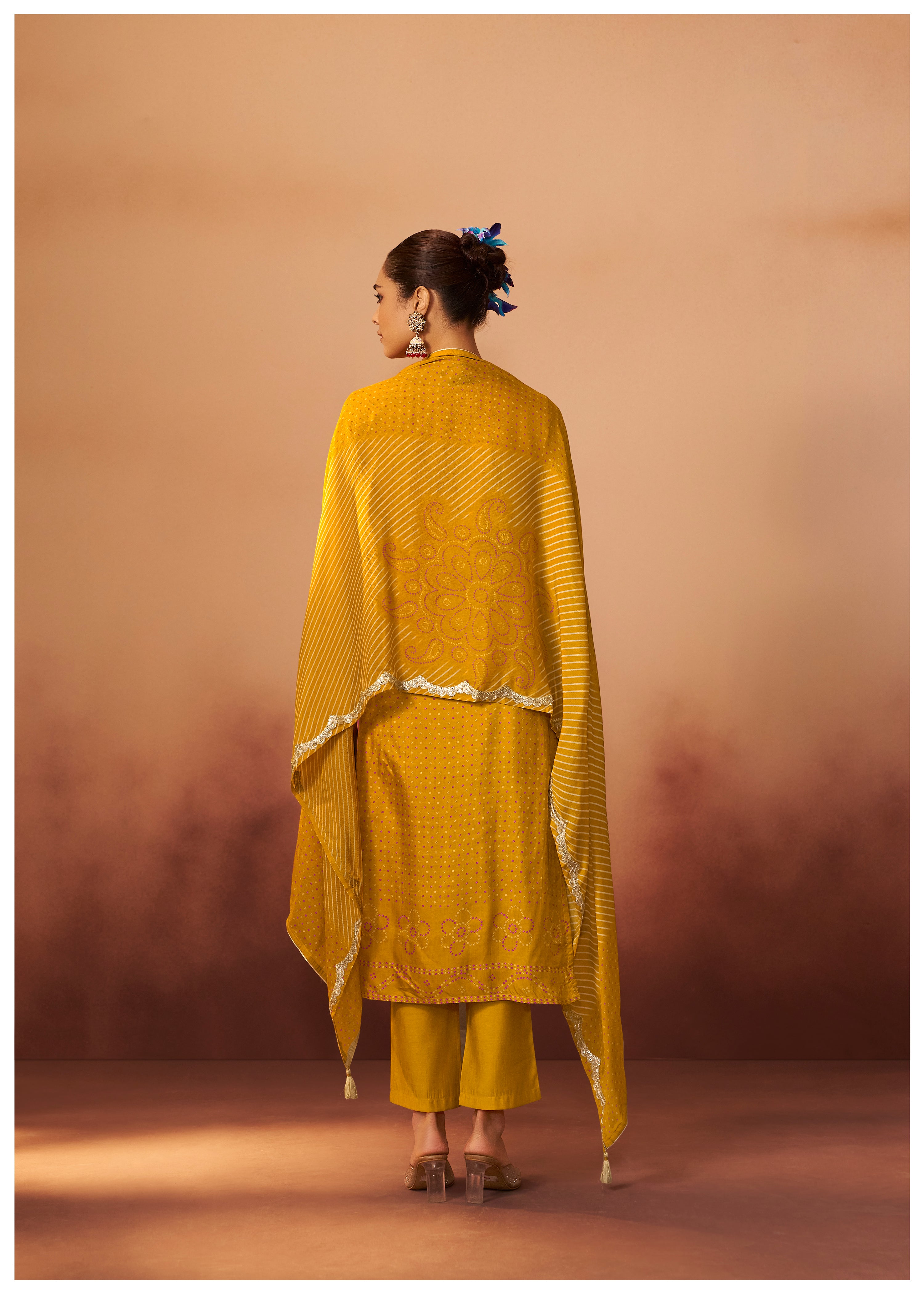 Bandhani Digital Print Kurta Set