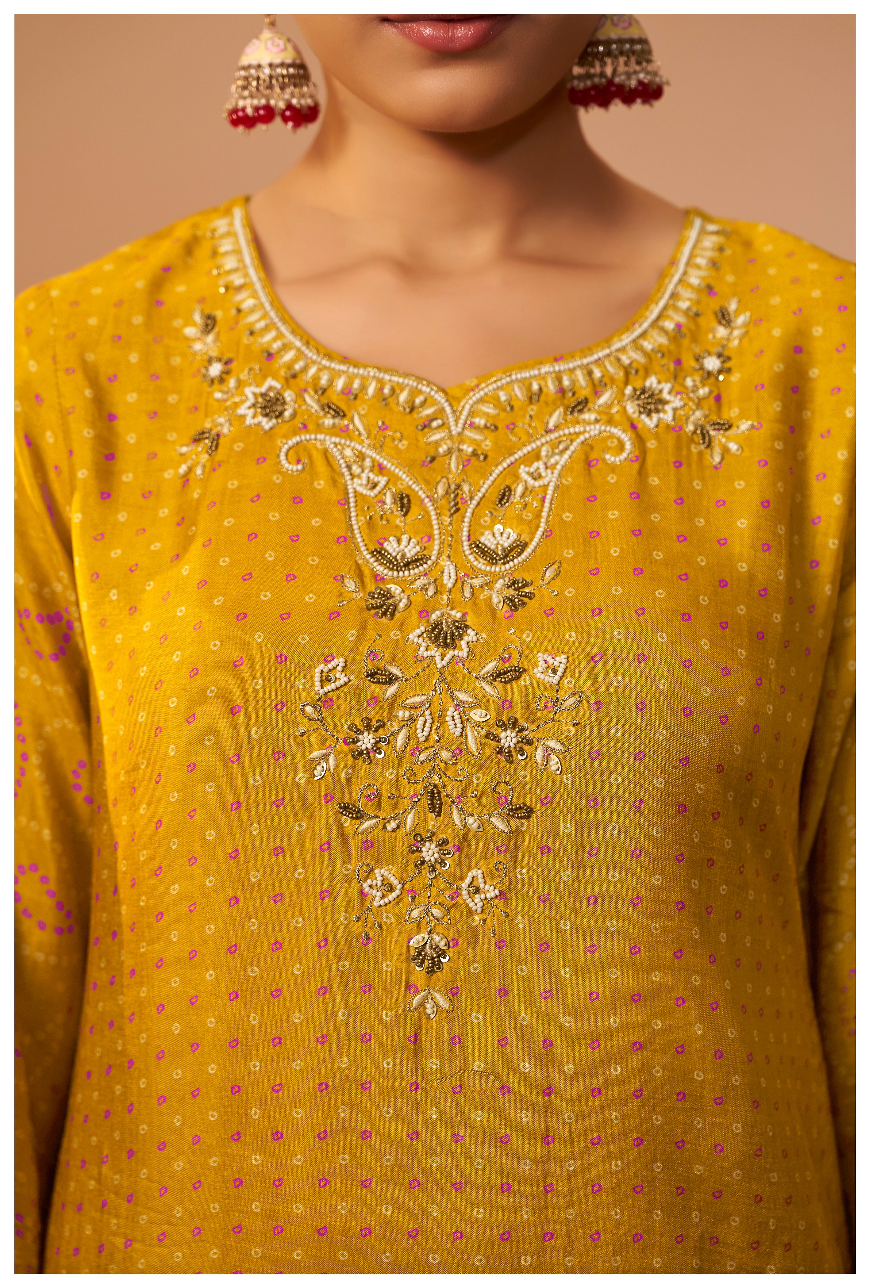 Bandhani Digital Print Kurta Set