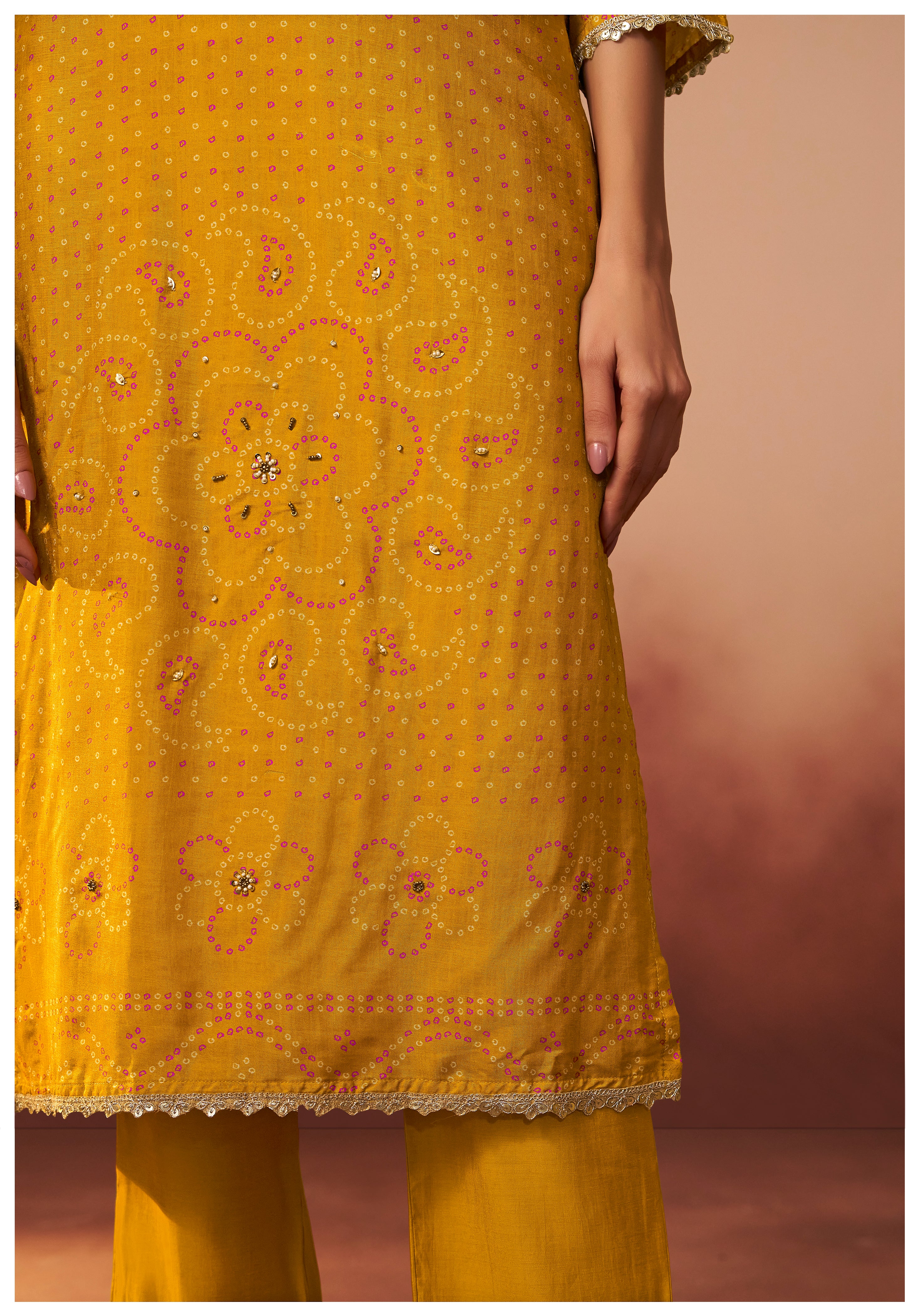 Bandhani Digital Print Kurta Set