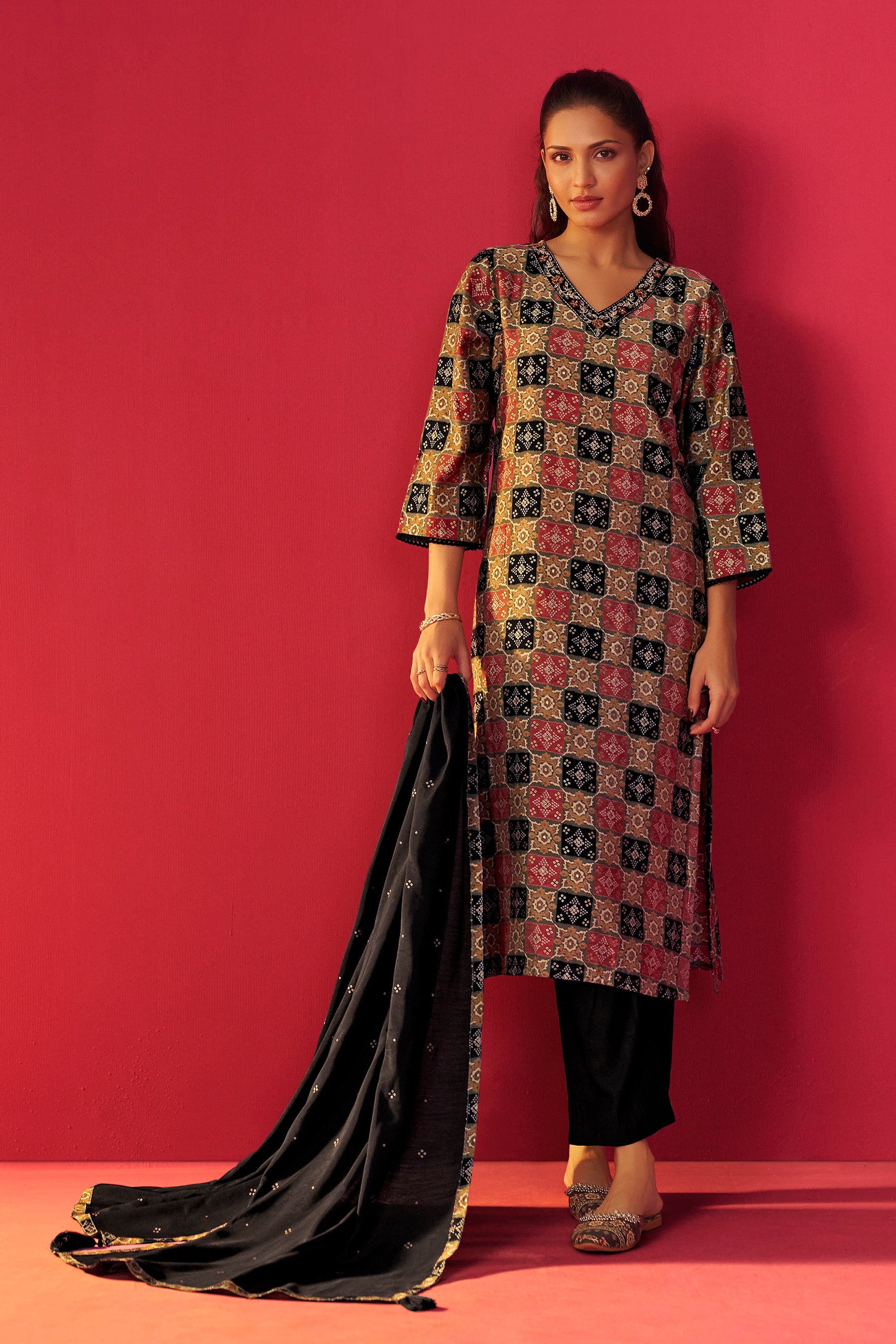 Viscose Digital Print Kurta Set