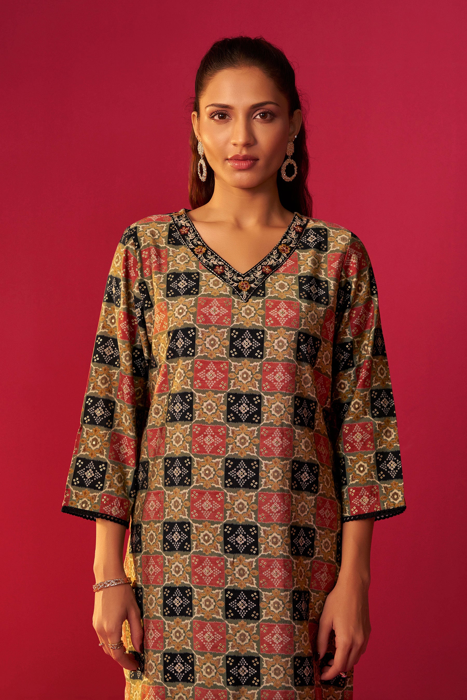 Viscose Digital Print Kurta Set