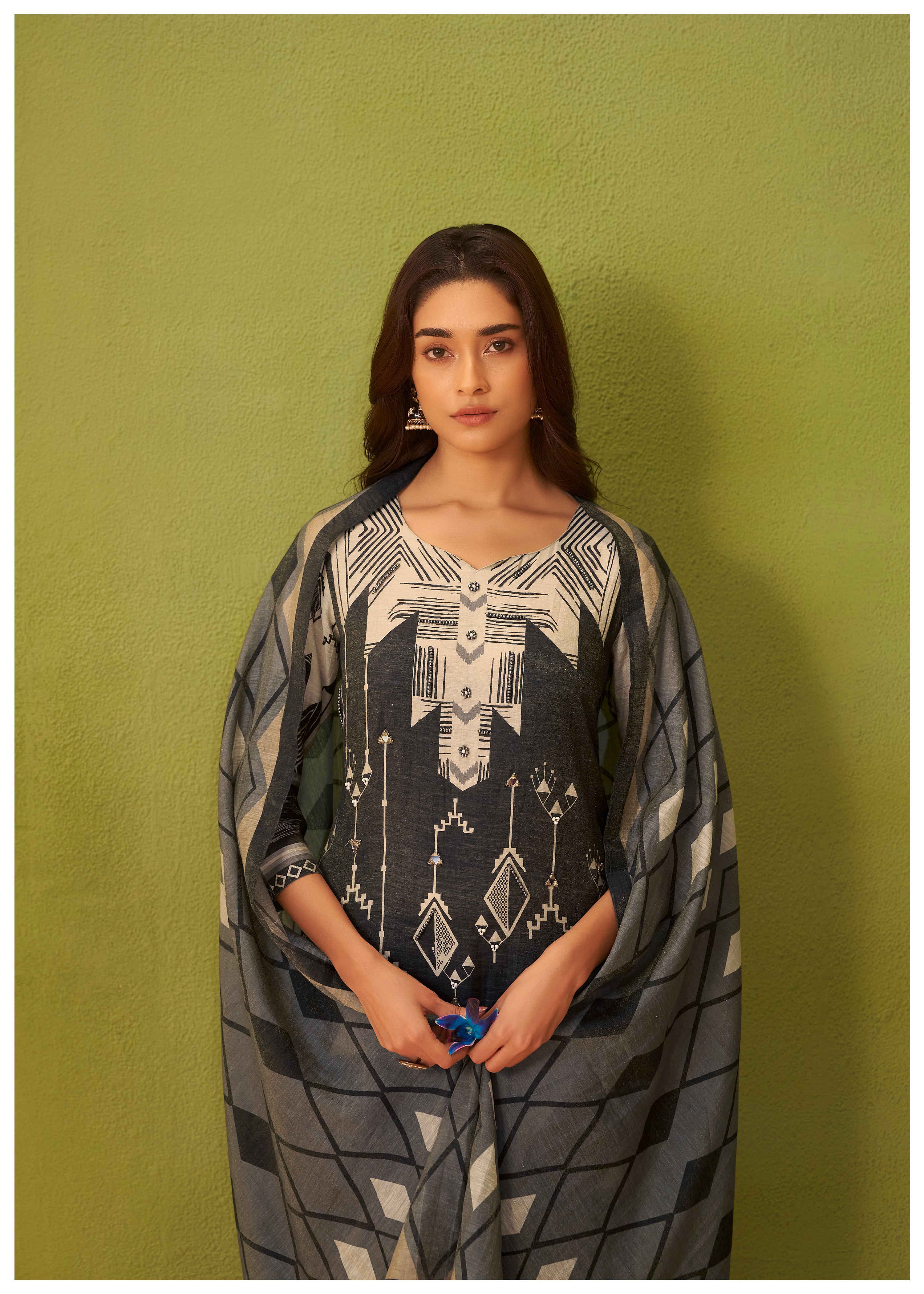 Shimmer Linen Digital Print Set