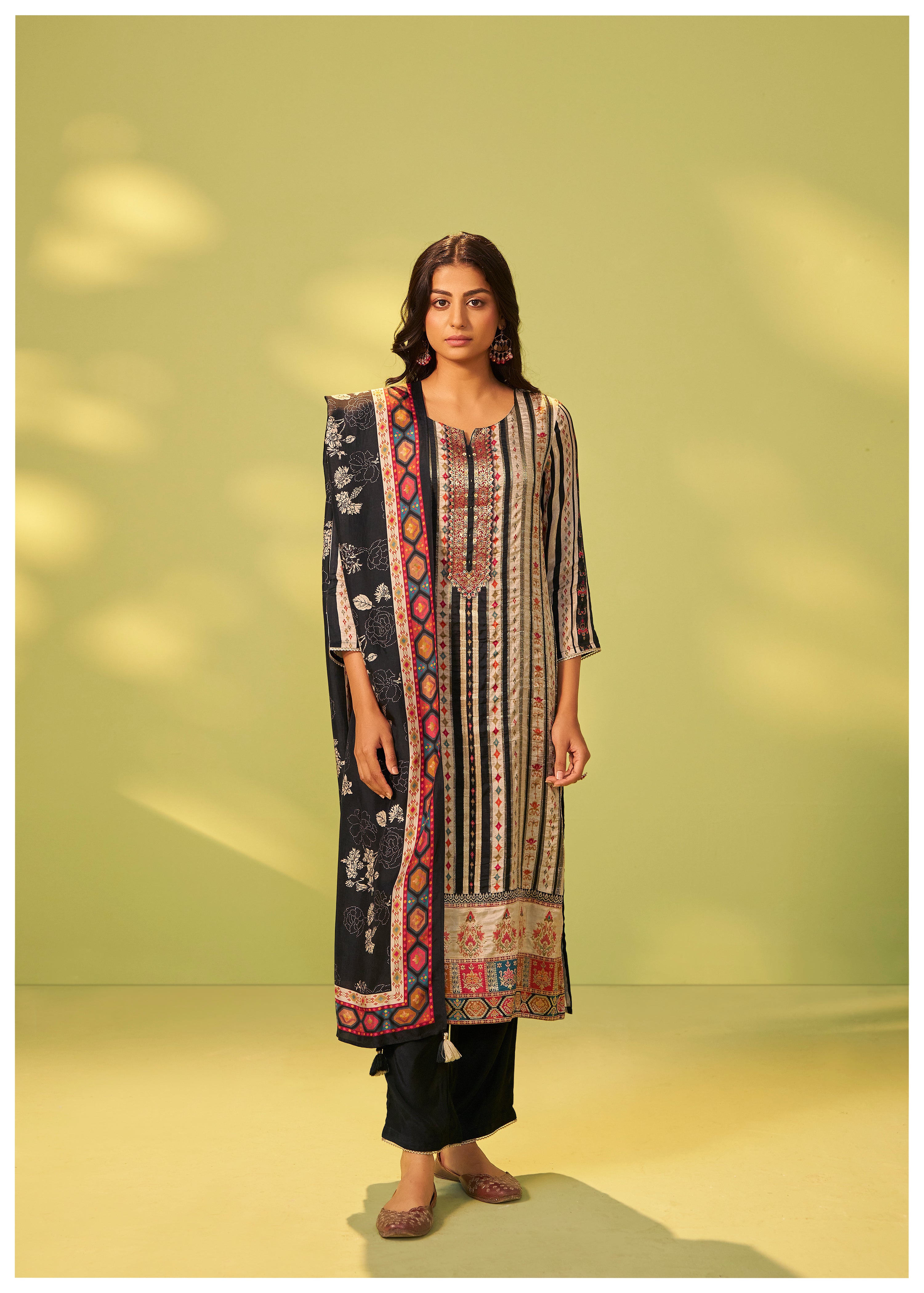 Position Print Russian Silk Kurta Set
