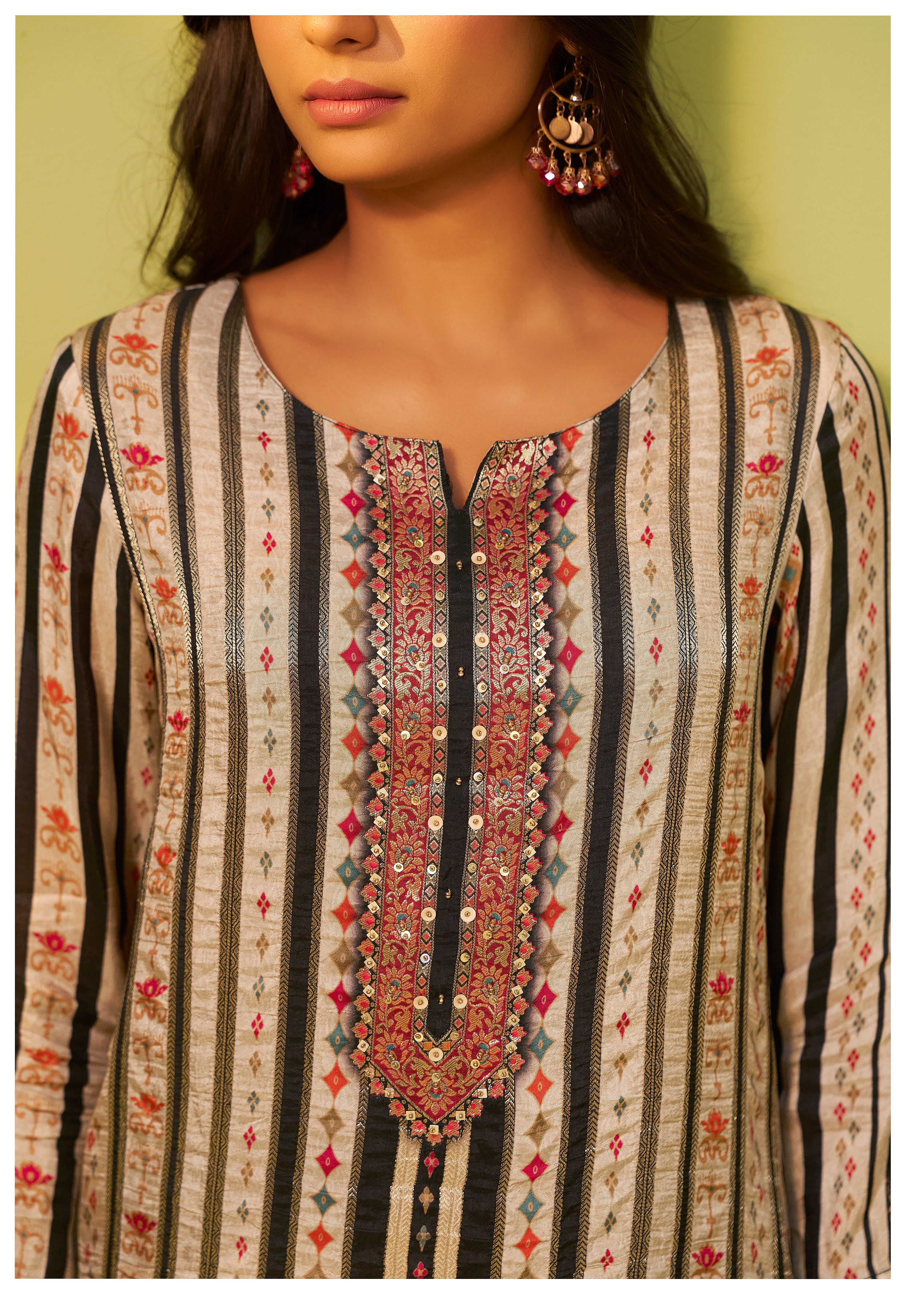 Position Print Russian Silk Kurta Set