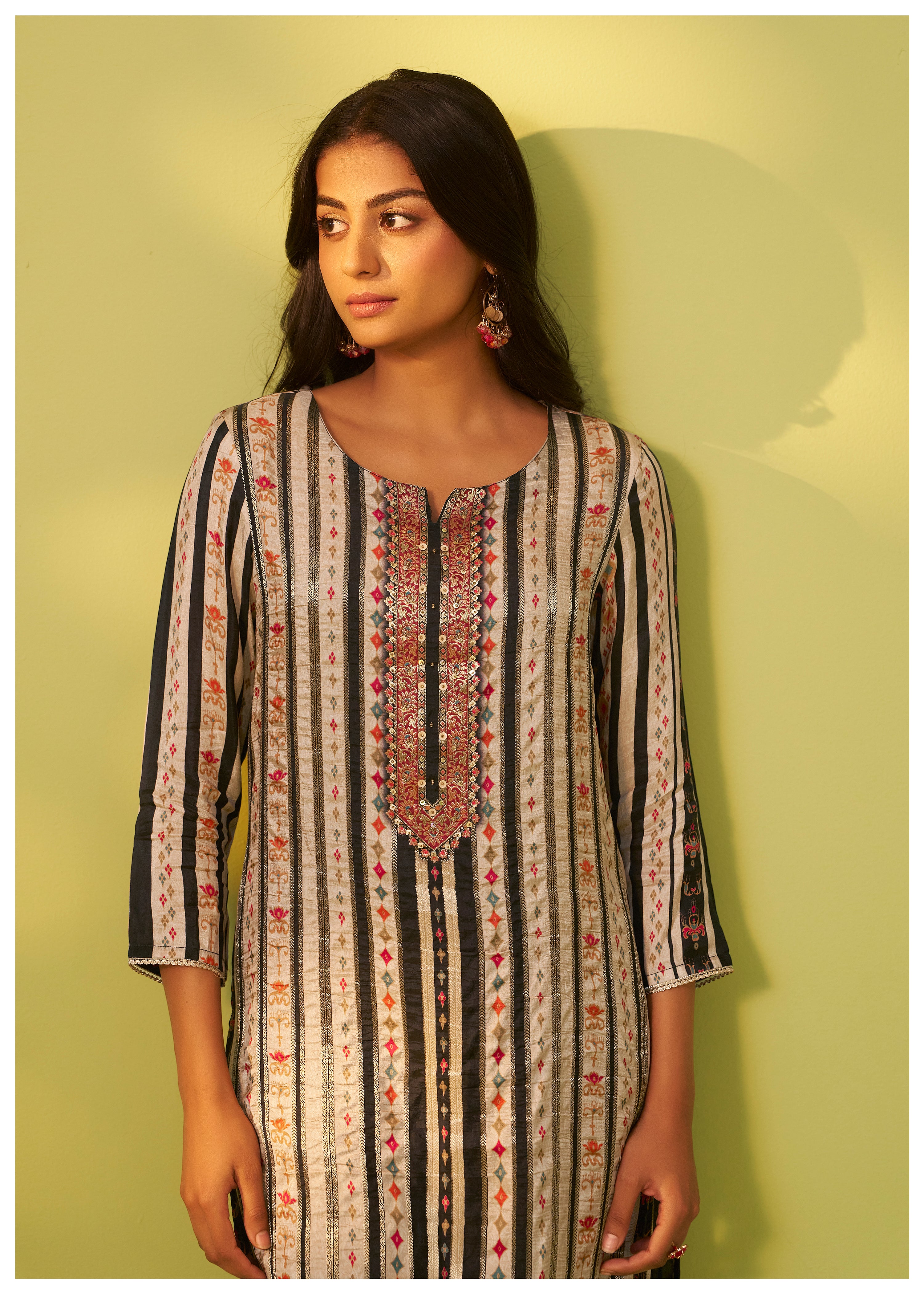 Position Print Russian Silk Kurta Set