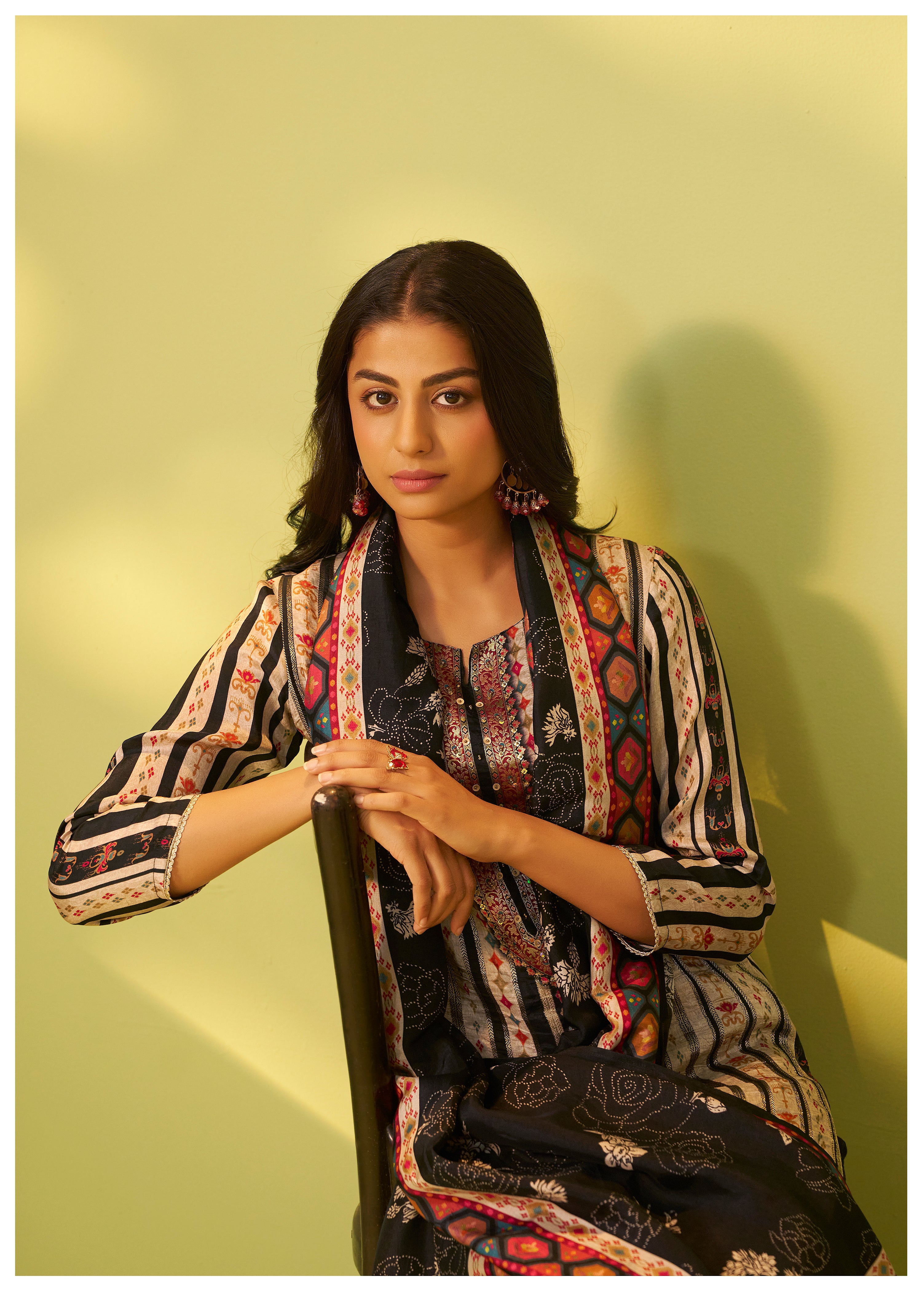 Position Print Russian Silk Kurta Set