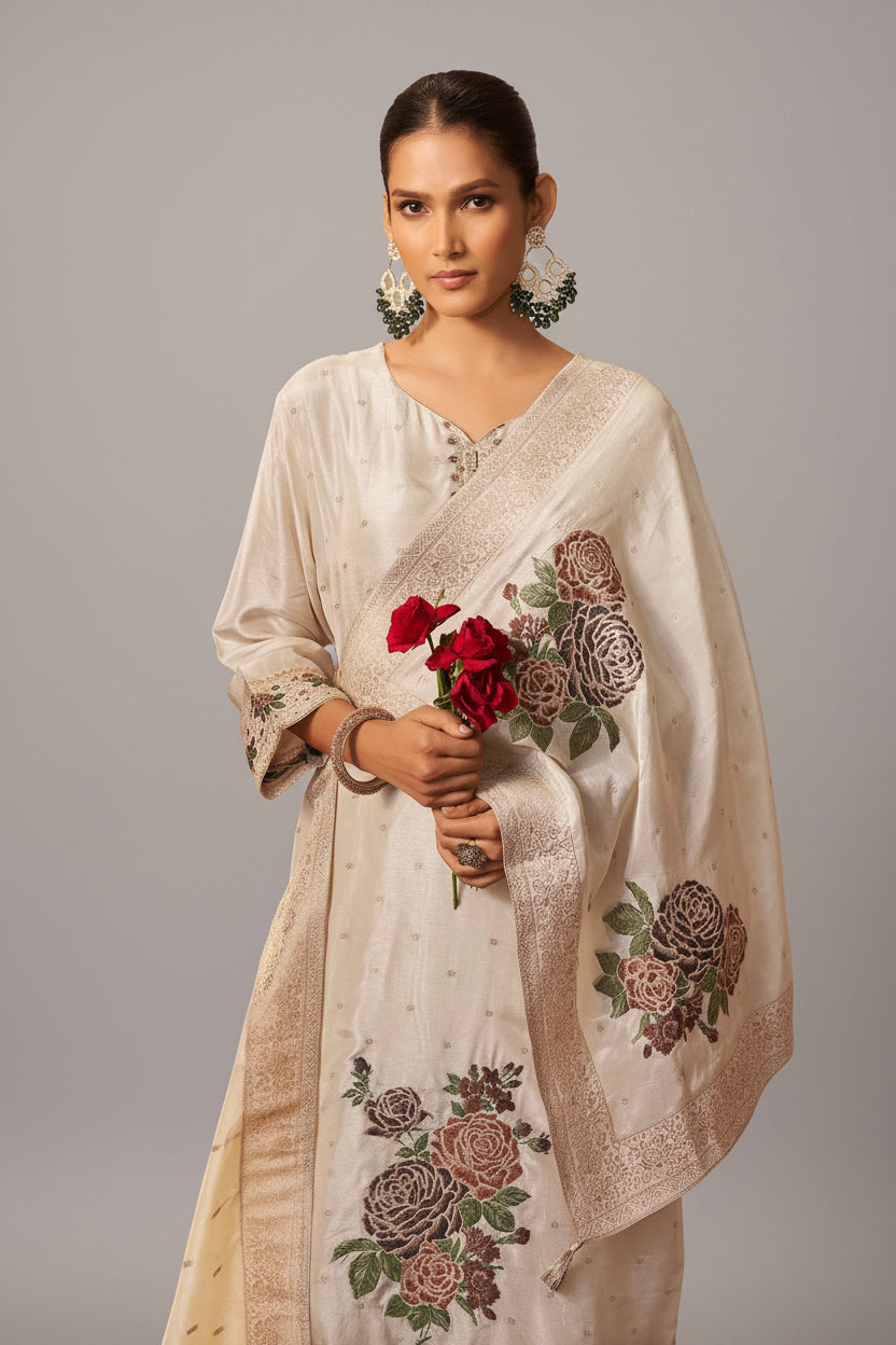 Russian Jacquard Set – Cream