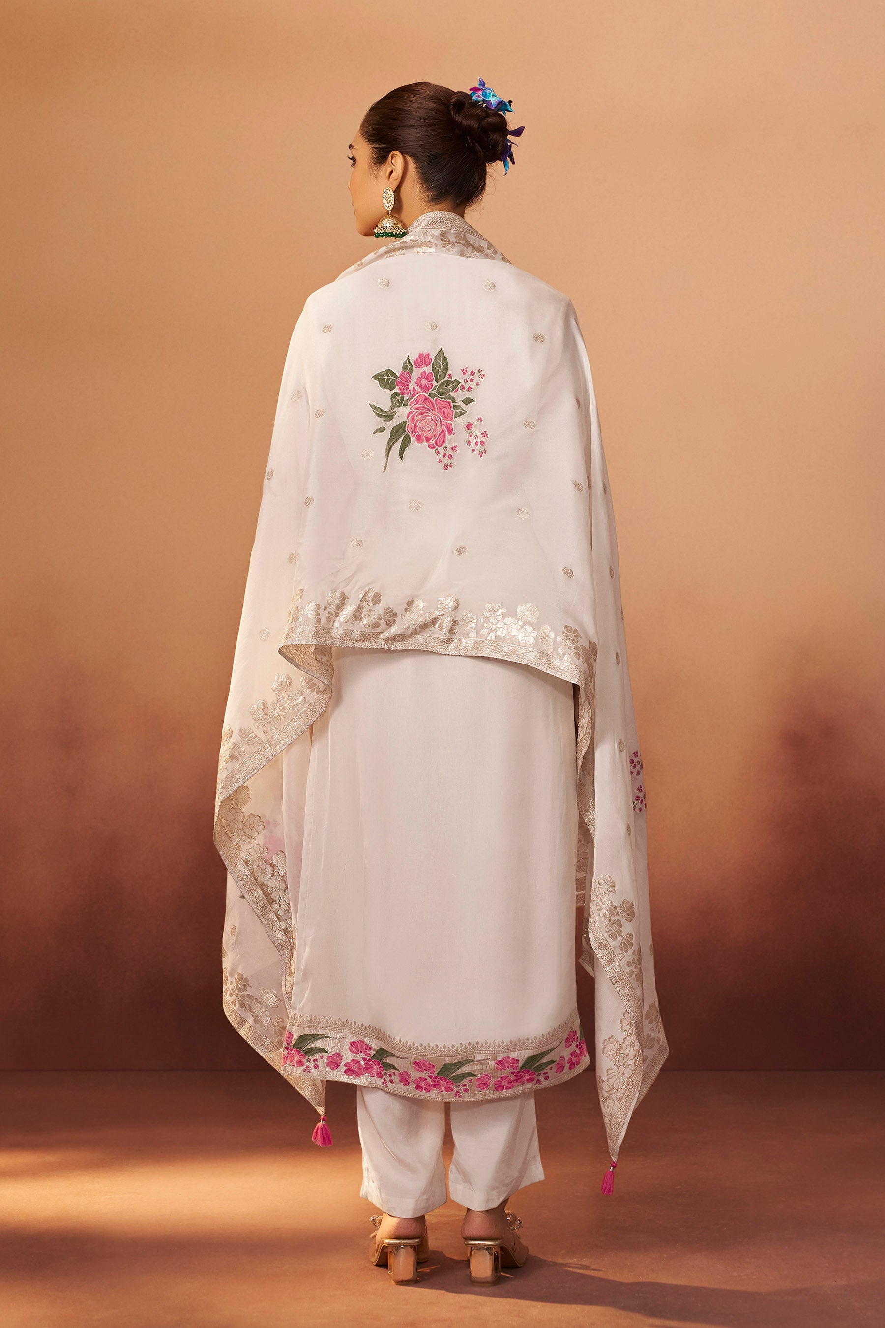 Organza Kurta Set – Cream