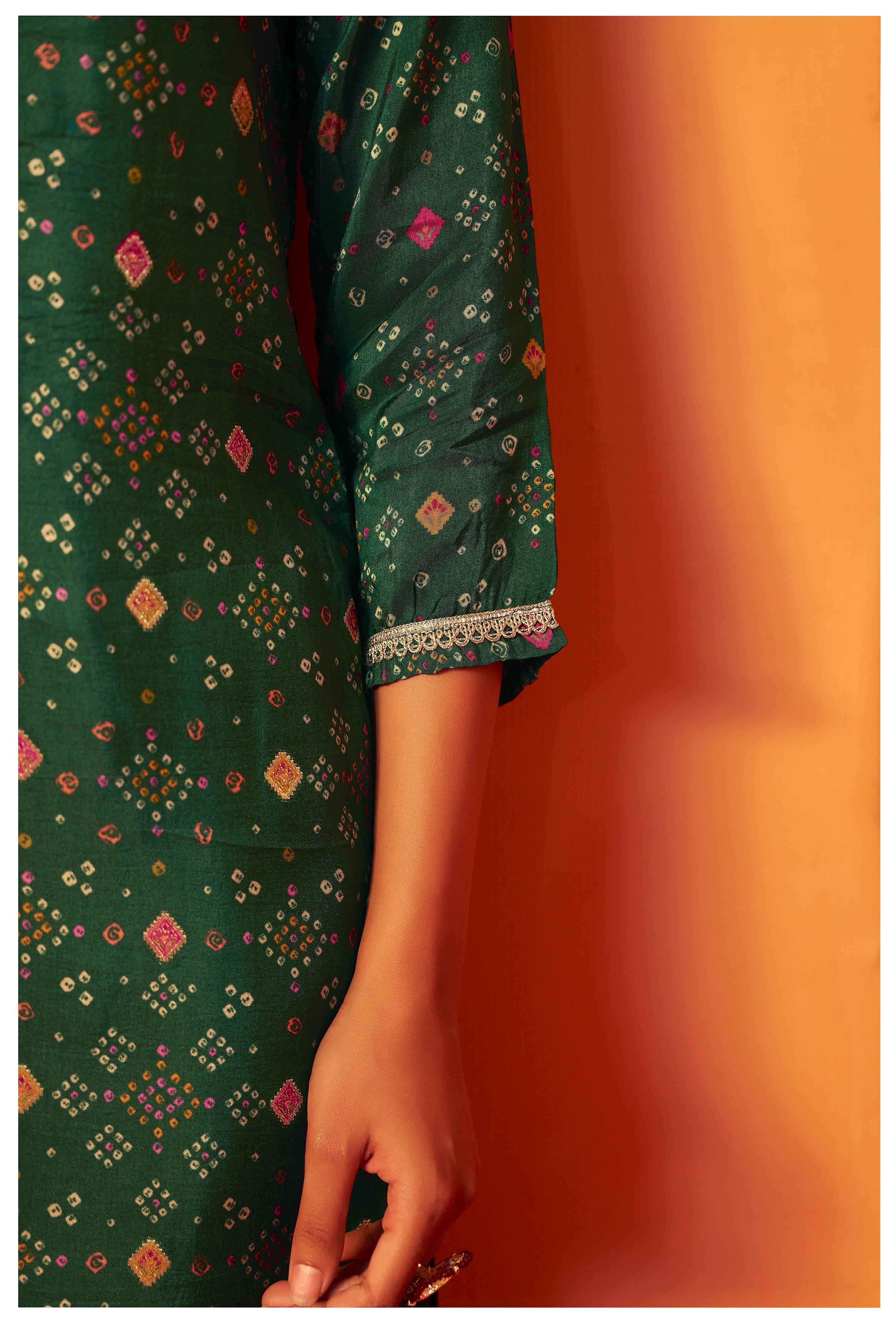 Position Print Russian Silk Kurta Set