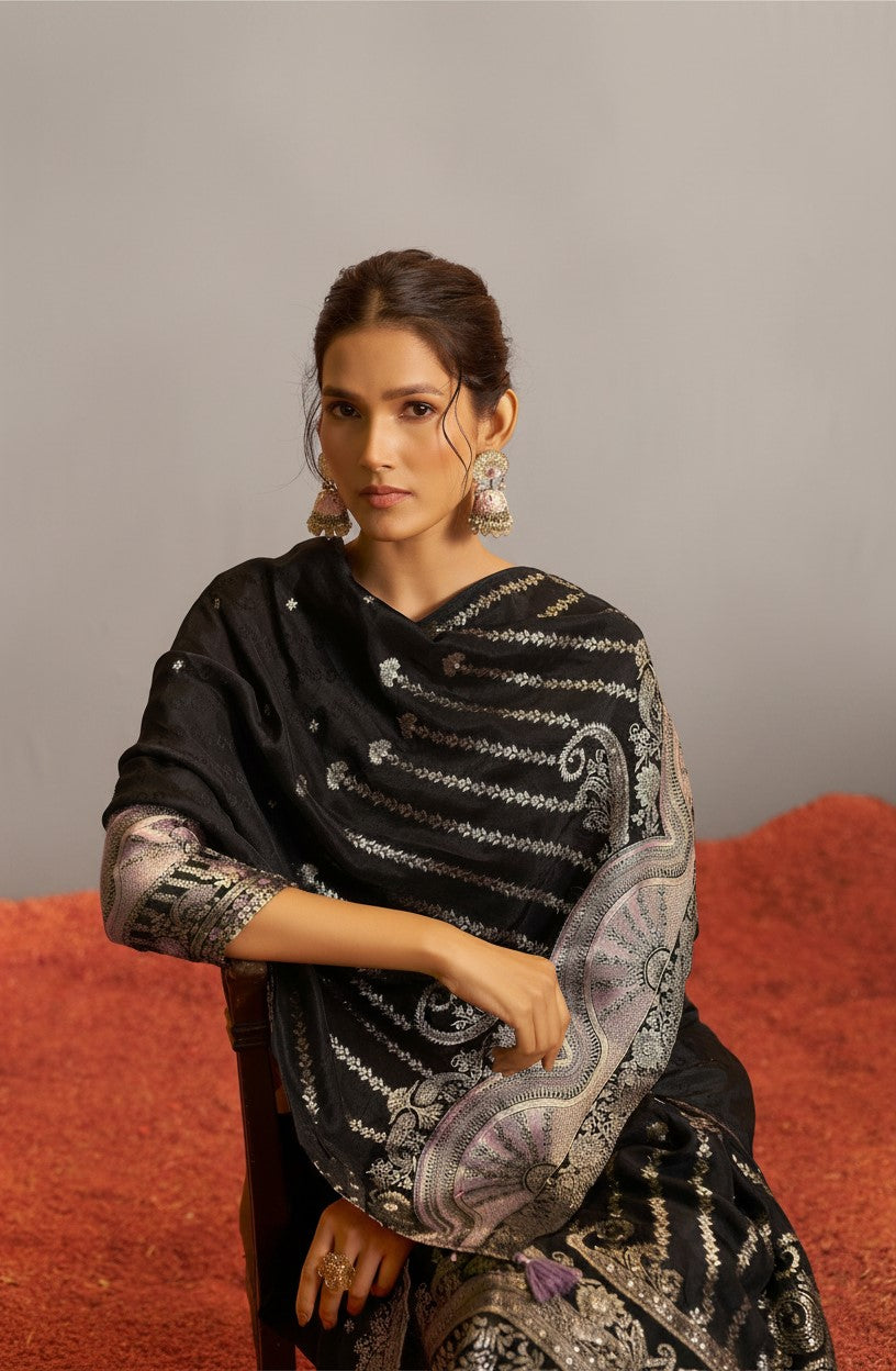 Russian Jacquard Set – Black