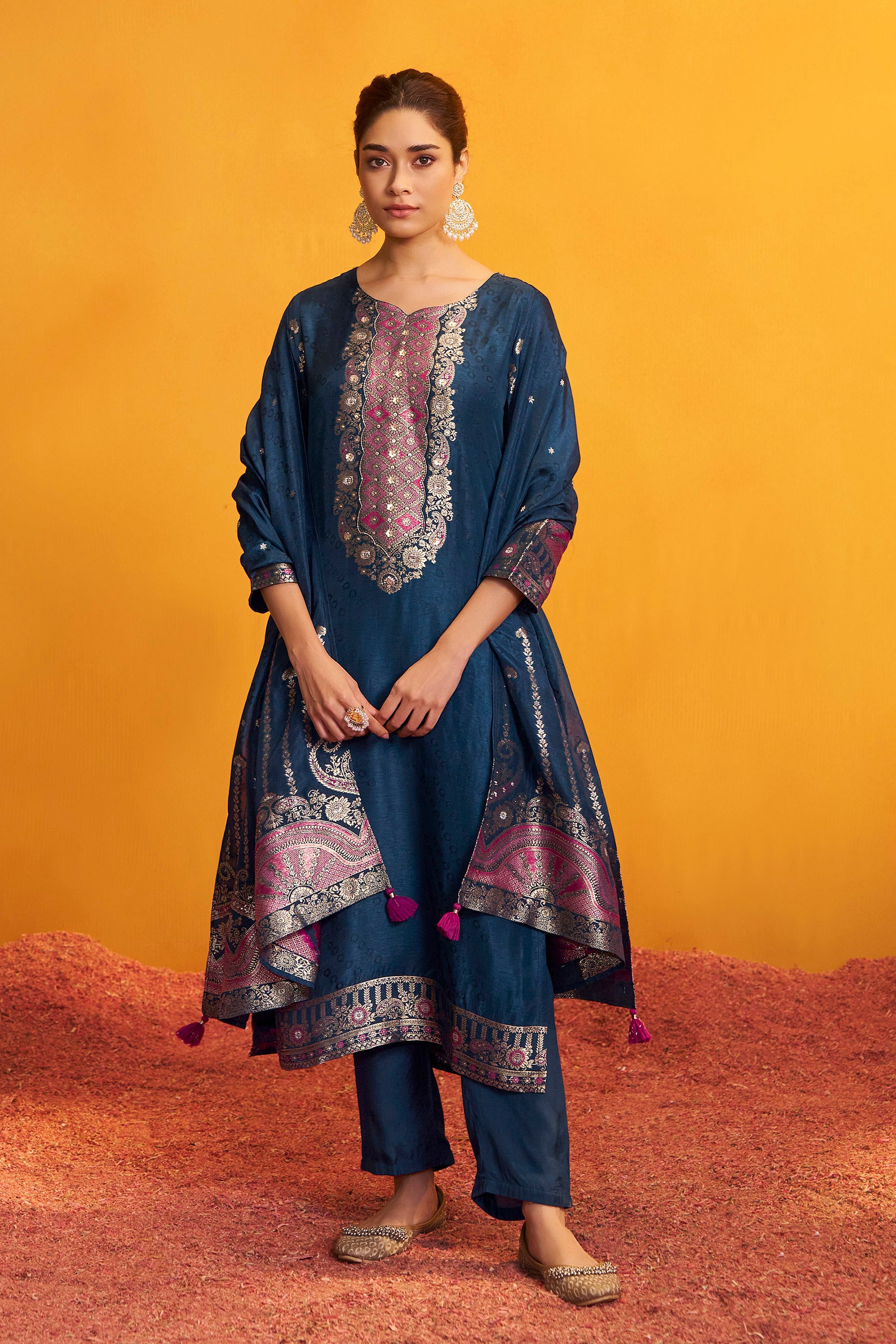 Russian Jacquard Set – Blue