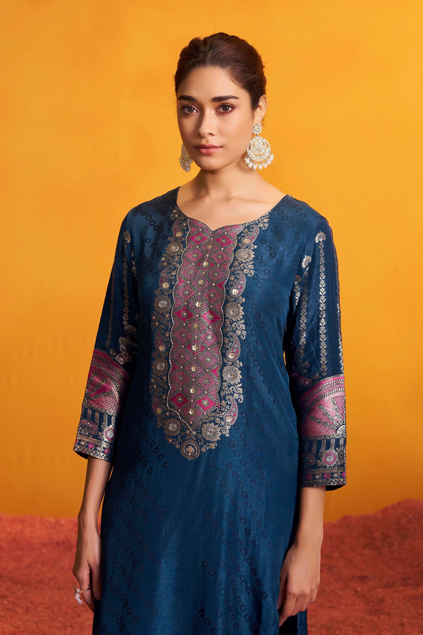 Russian Jacquard Set – Blue