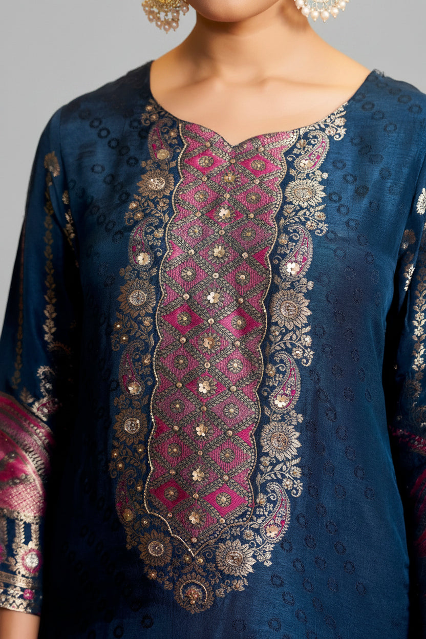 Russian Jacquard Set β Blue